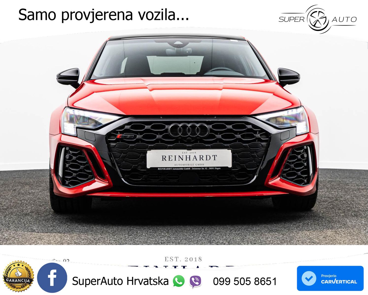Audi RS3 Sedan 2.5 TFSI (400 KS) quattro S tronic LED+GR SJED+ACC
