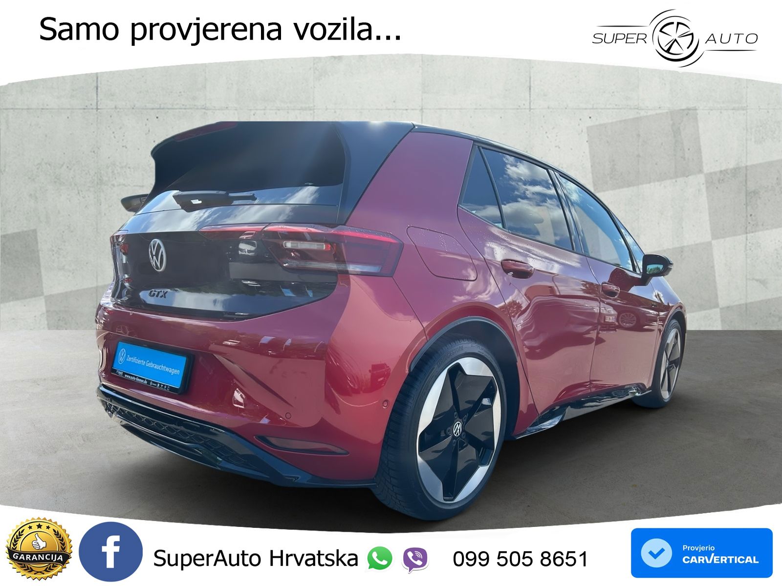 Volkswagen ID.3 GTX Performance 84 kWh (326 KS) LED+GR SJED+ACC