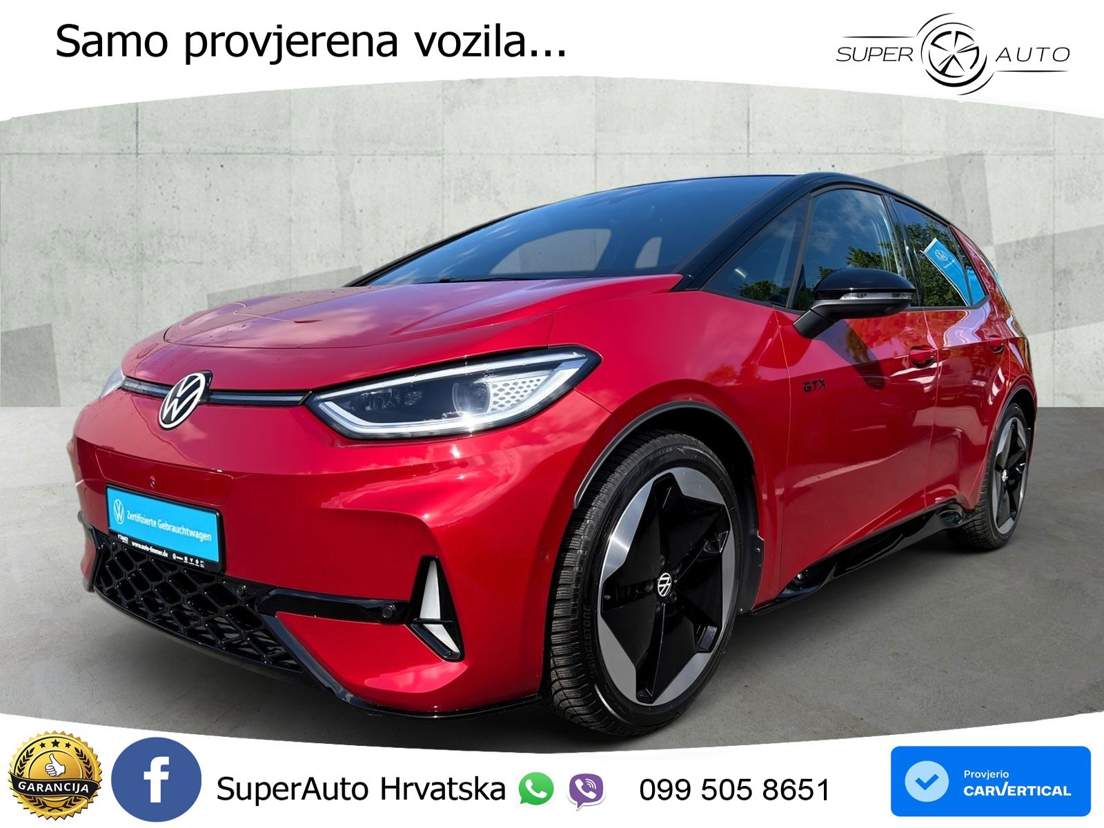 Volkswagen ID.3 GTX Performance 84 kWh (326 KS) LED+GR SJED+ACC