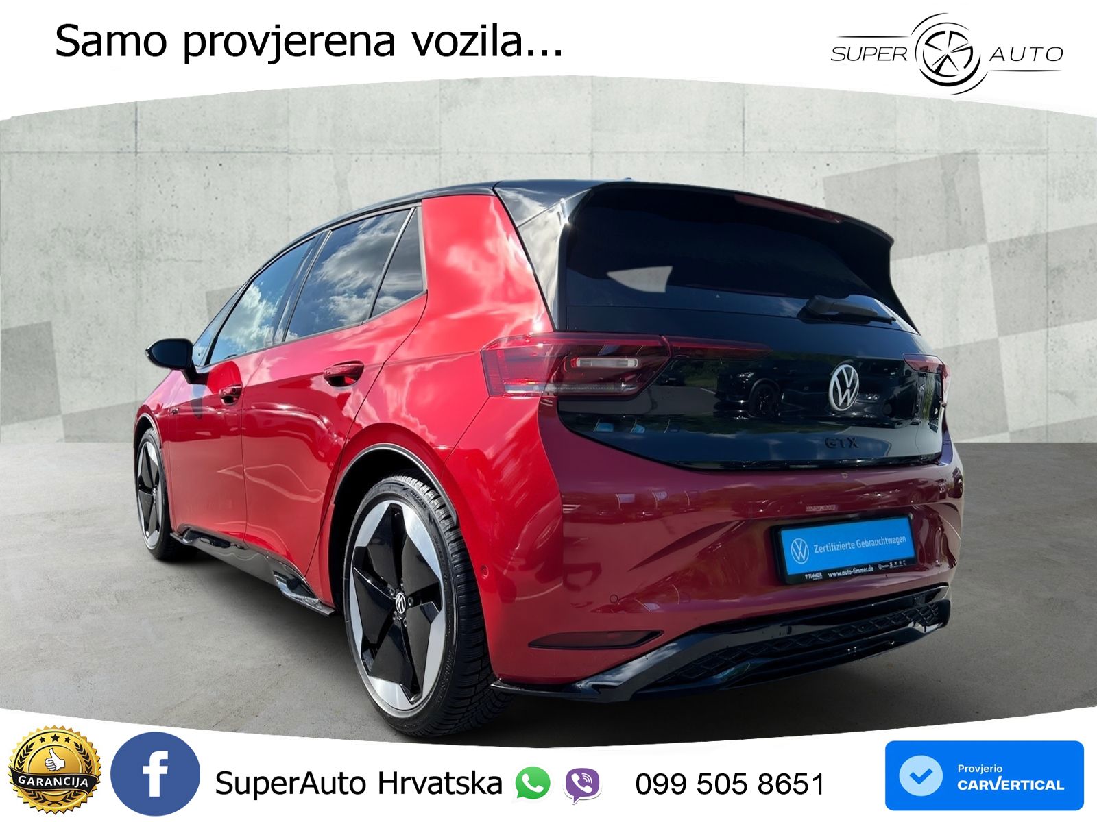 Volkswagen ID.3 GTX Performance 84 kWh (326 KS) LED+GR SJED+ACC