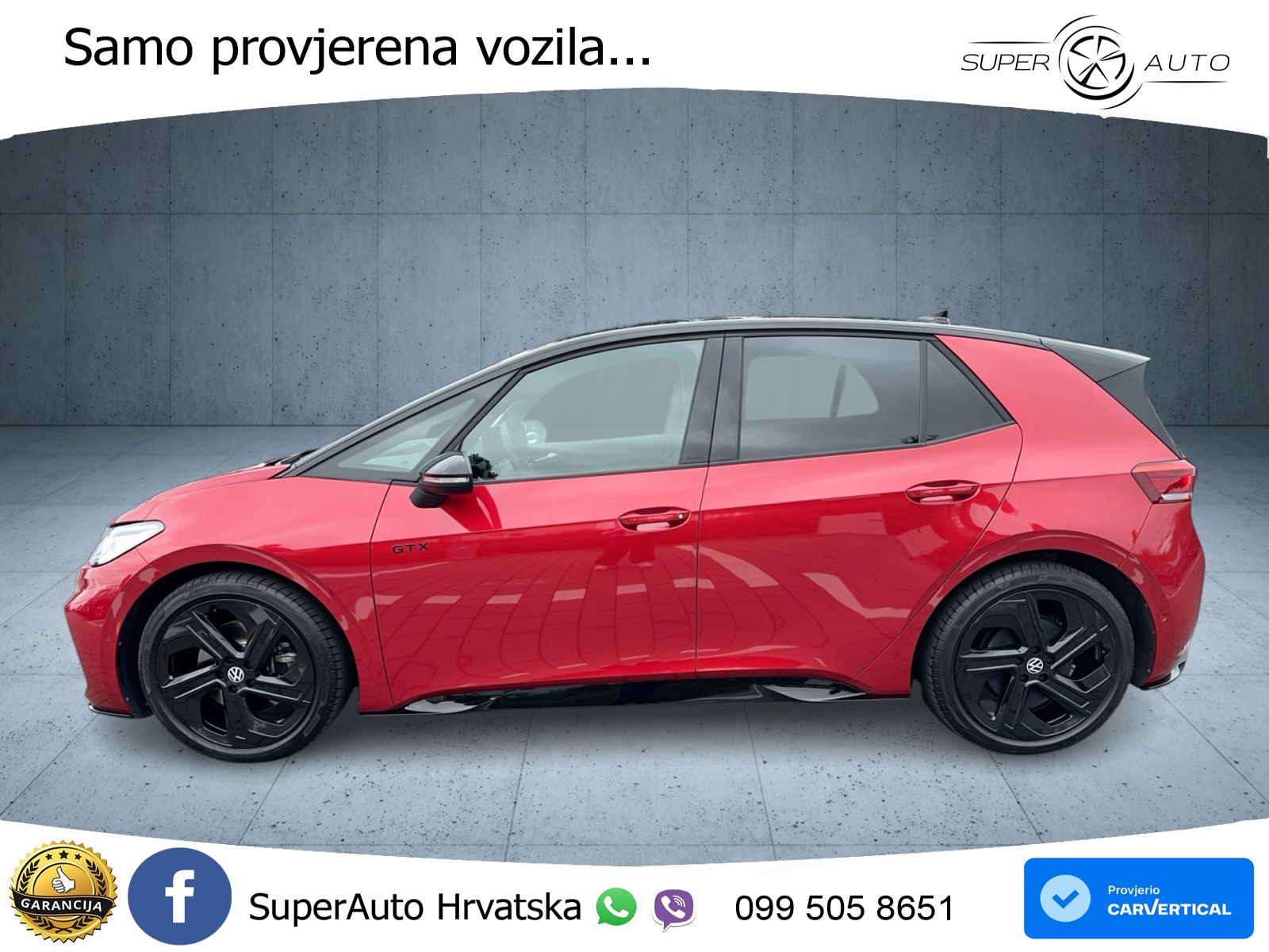 Volkswagen ID.3 GTX Performance 84 kWh (326 KS) LED+GR SJED+ACC