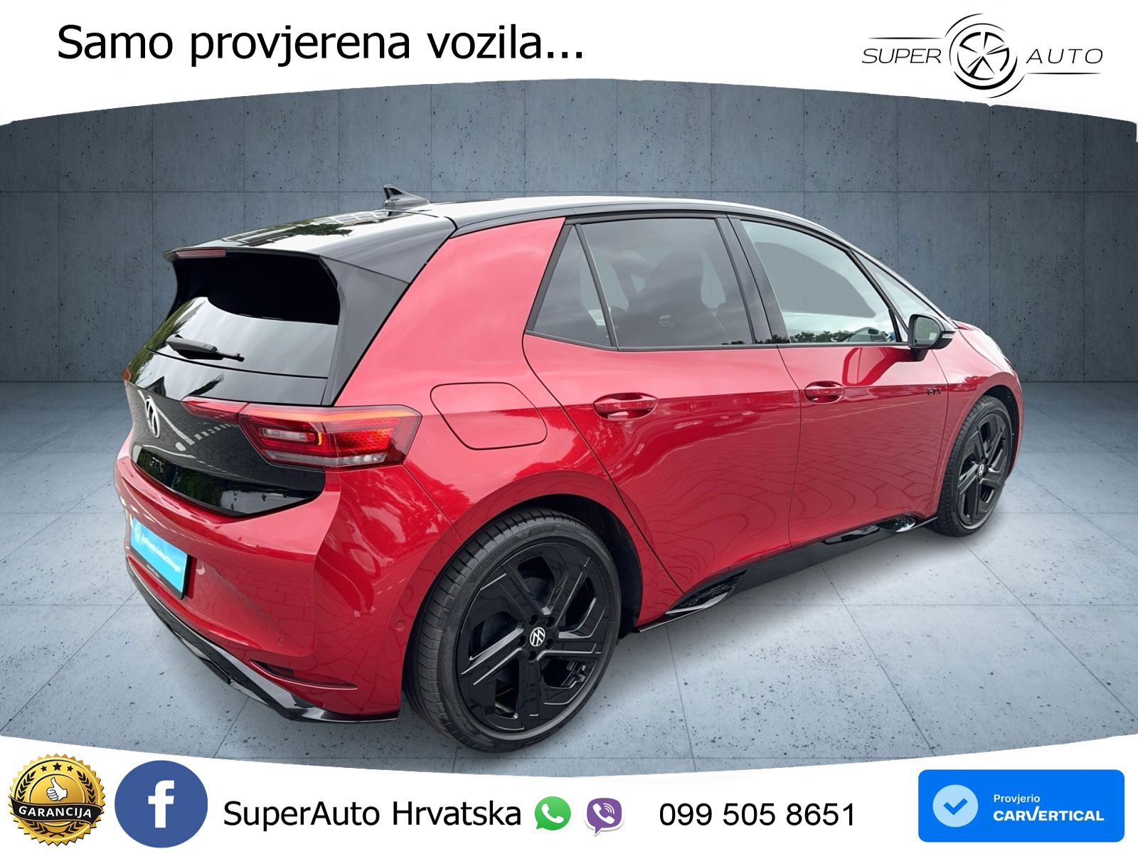 Volkswagen ID.3 GTX Performance 84 kWh (326 KS) LED+GR SJED+ACC
