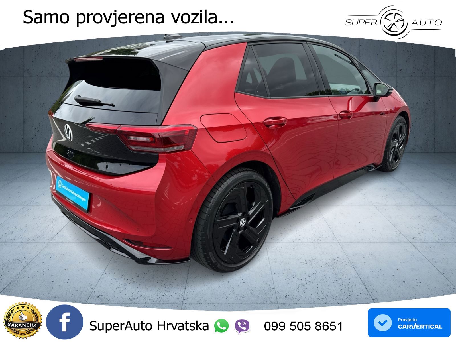 Volkswagen ID.3 GTX Performance 84 kWh (326 KS) LED+GR SJED+ACC
