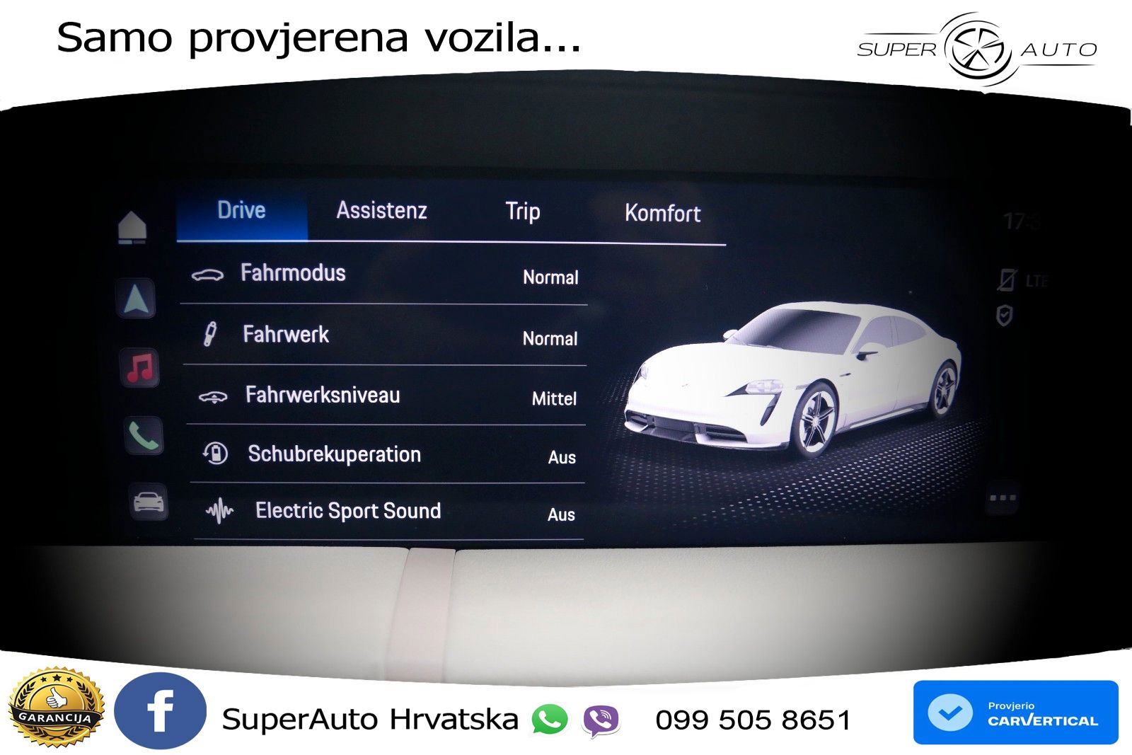 Porsche Taycan Performance 79.2 kWh (408 KS) LED+GR SJED+ACC