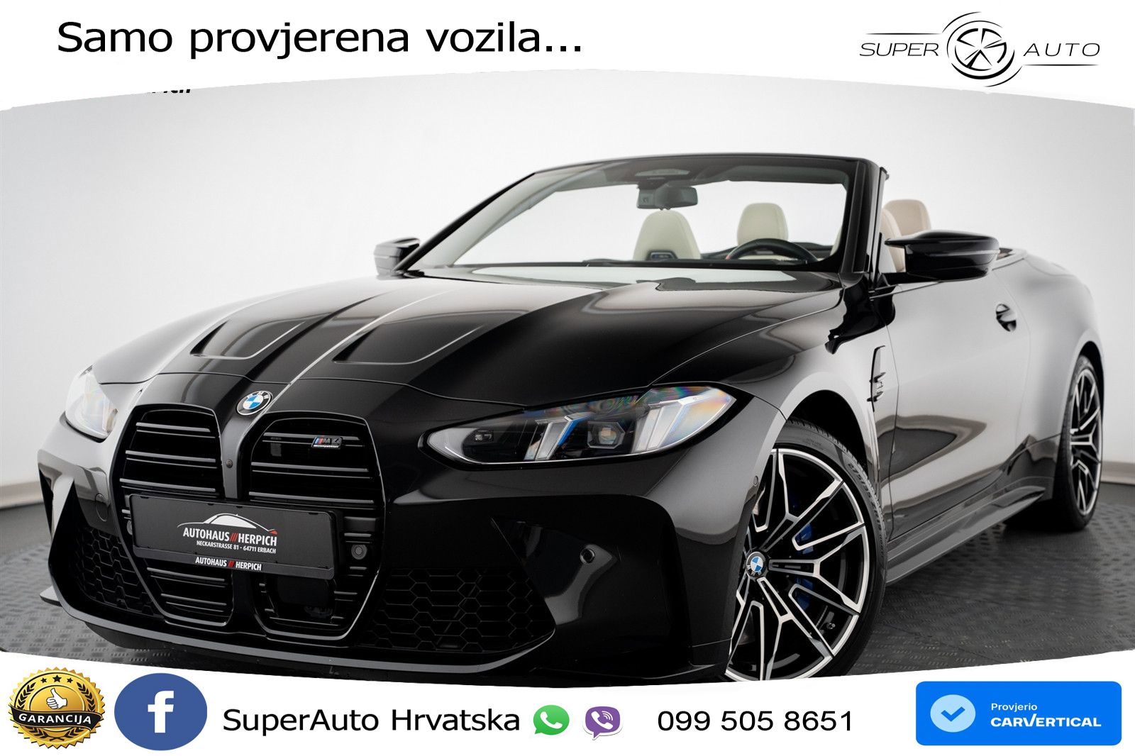 BMW M4 Convertible Competition 3.0 (530 KS) xDrive Steptronic LED+GR SJED+ACC