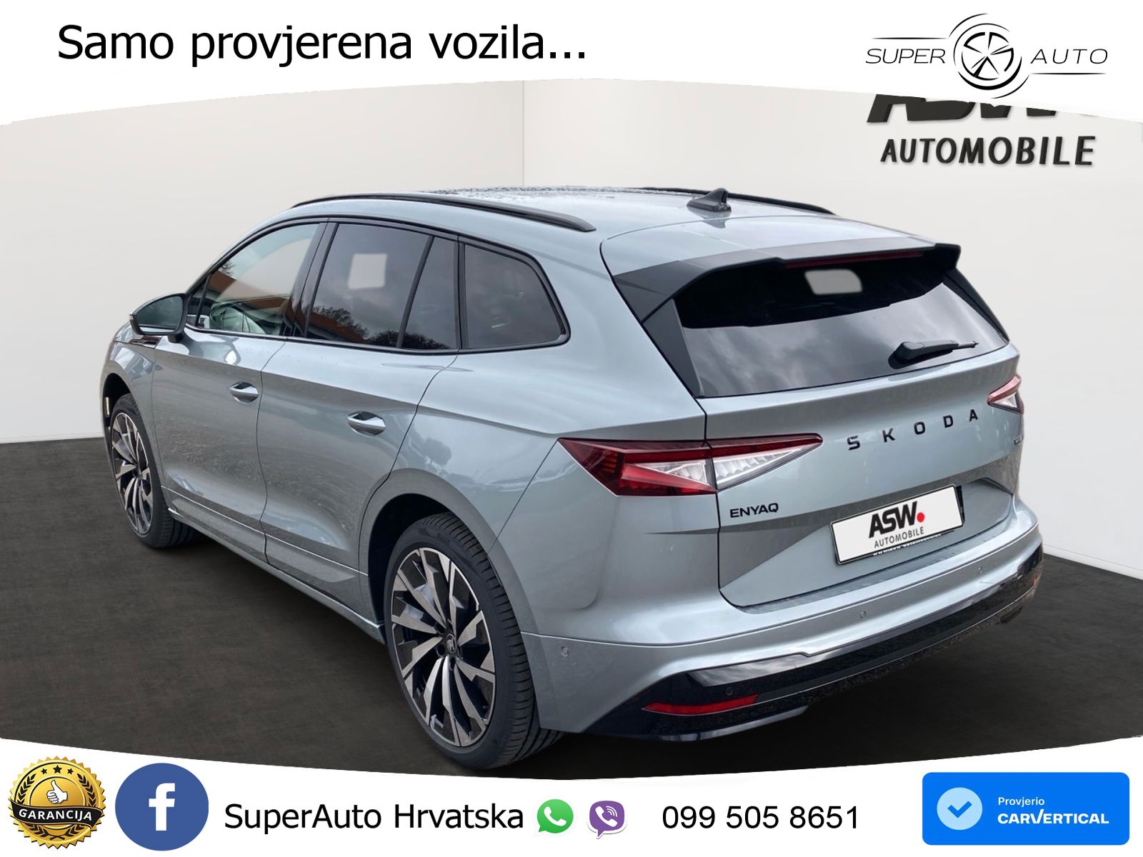 Škoda Enyaq 85 82 kWh (286 KS) SportLine LED+GR SJED+ACC