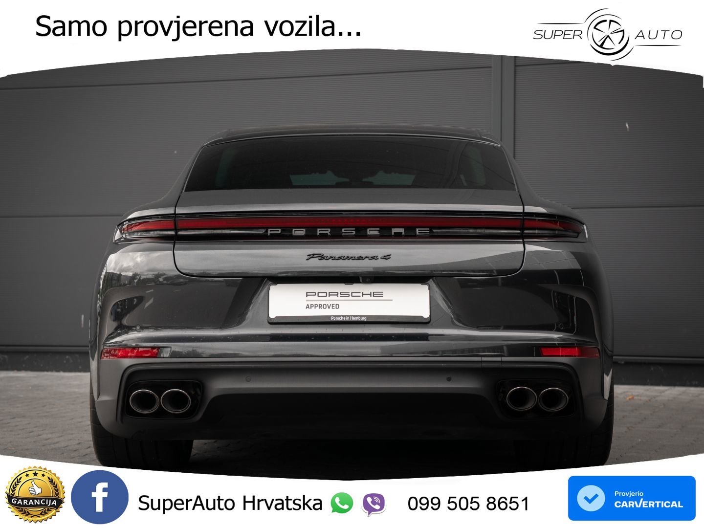 Porsche Panamera 4 2.9 V6 (470 KS) E-Hybrid PDK ACC+HEAD+4xGR SJED+360+PANO