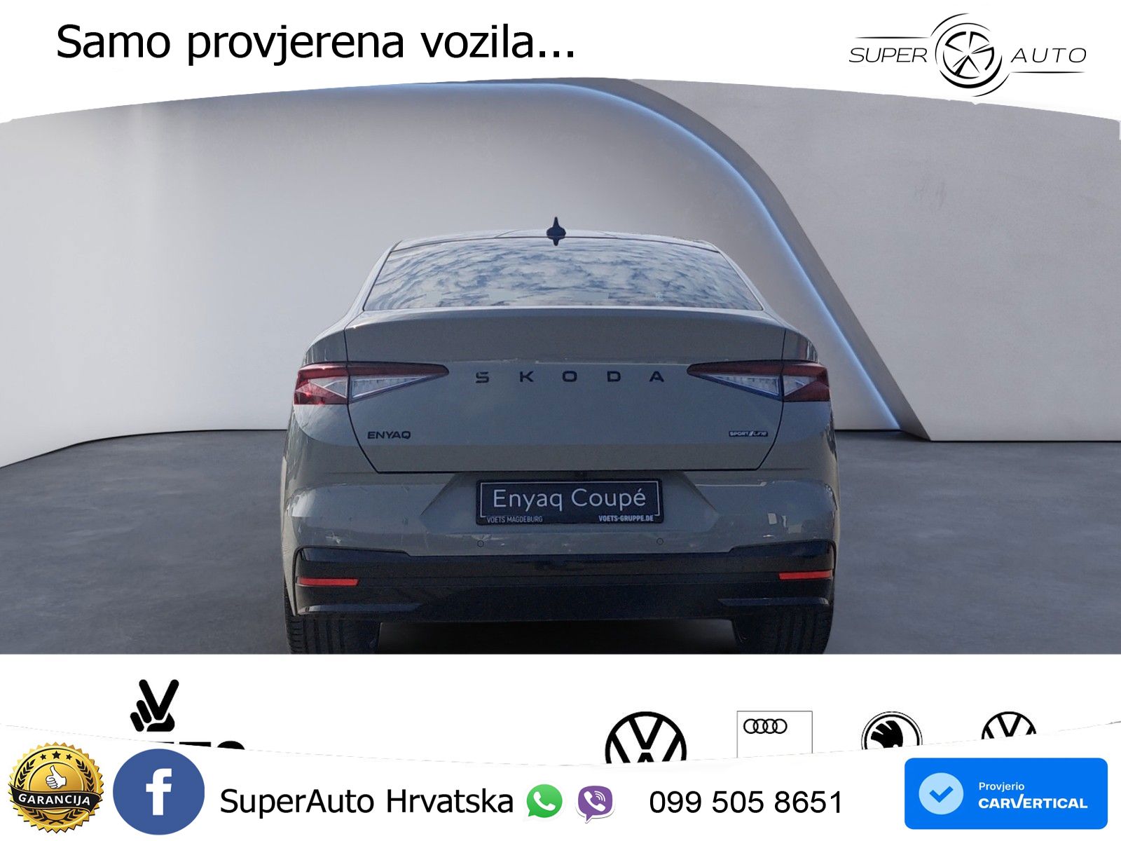 Škoda Enyaq Coupe iV 85 82 kWh (286 KS) SportLine LED+GR SJED+ACC