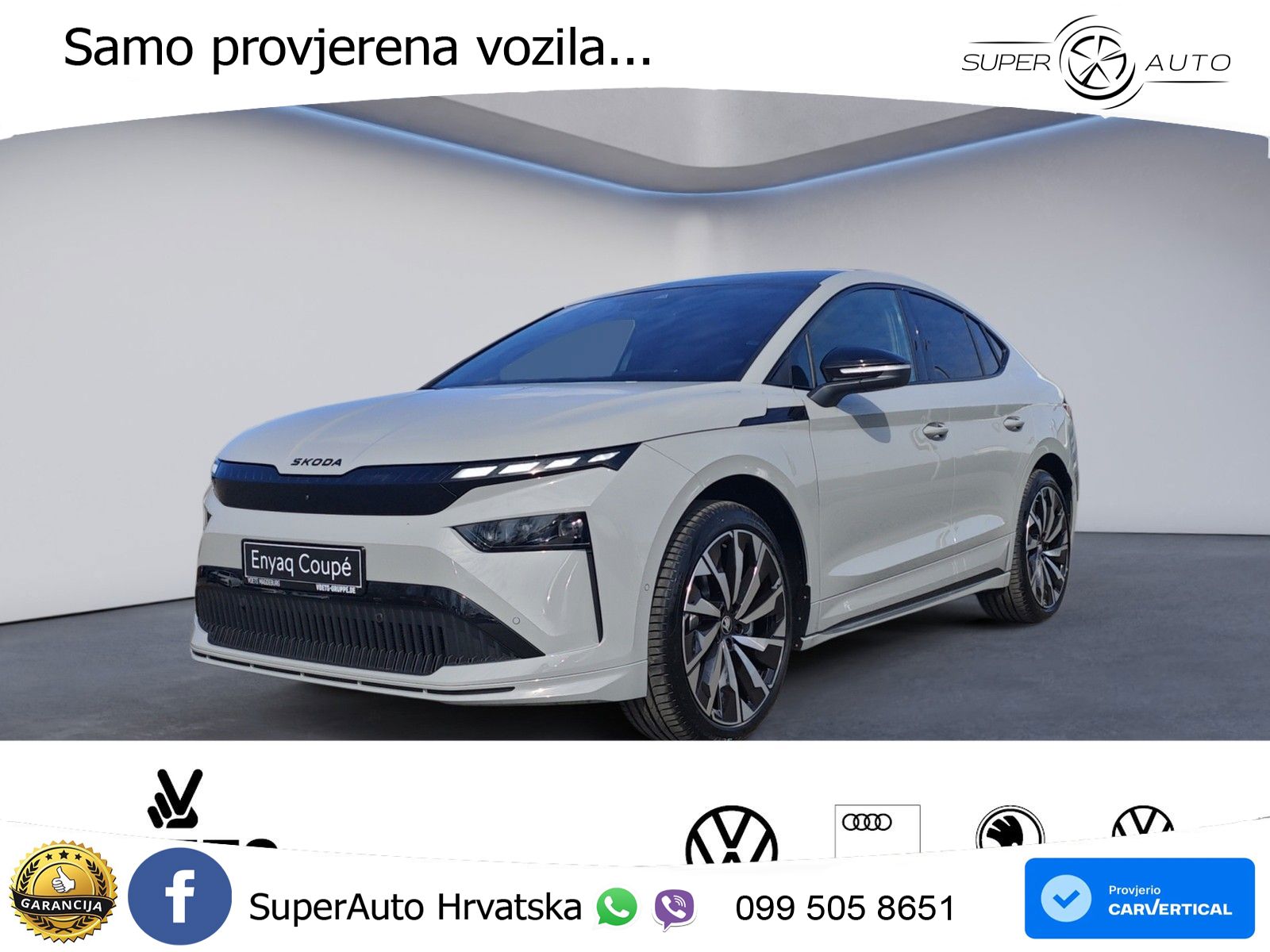 Škoda Enyaq Coupe iV 85 82 kWh (286 KS) SportLine LED+GR SJED+ACC