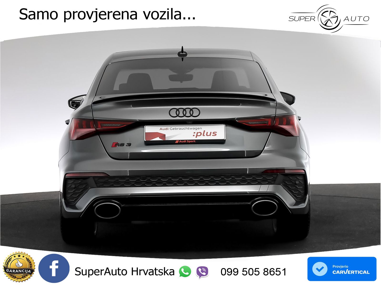 Audi RS3 Sedan 2.5 TFSI (400 KS) quattro S tronic LED+GR SJED+ACC