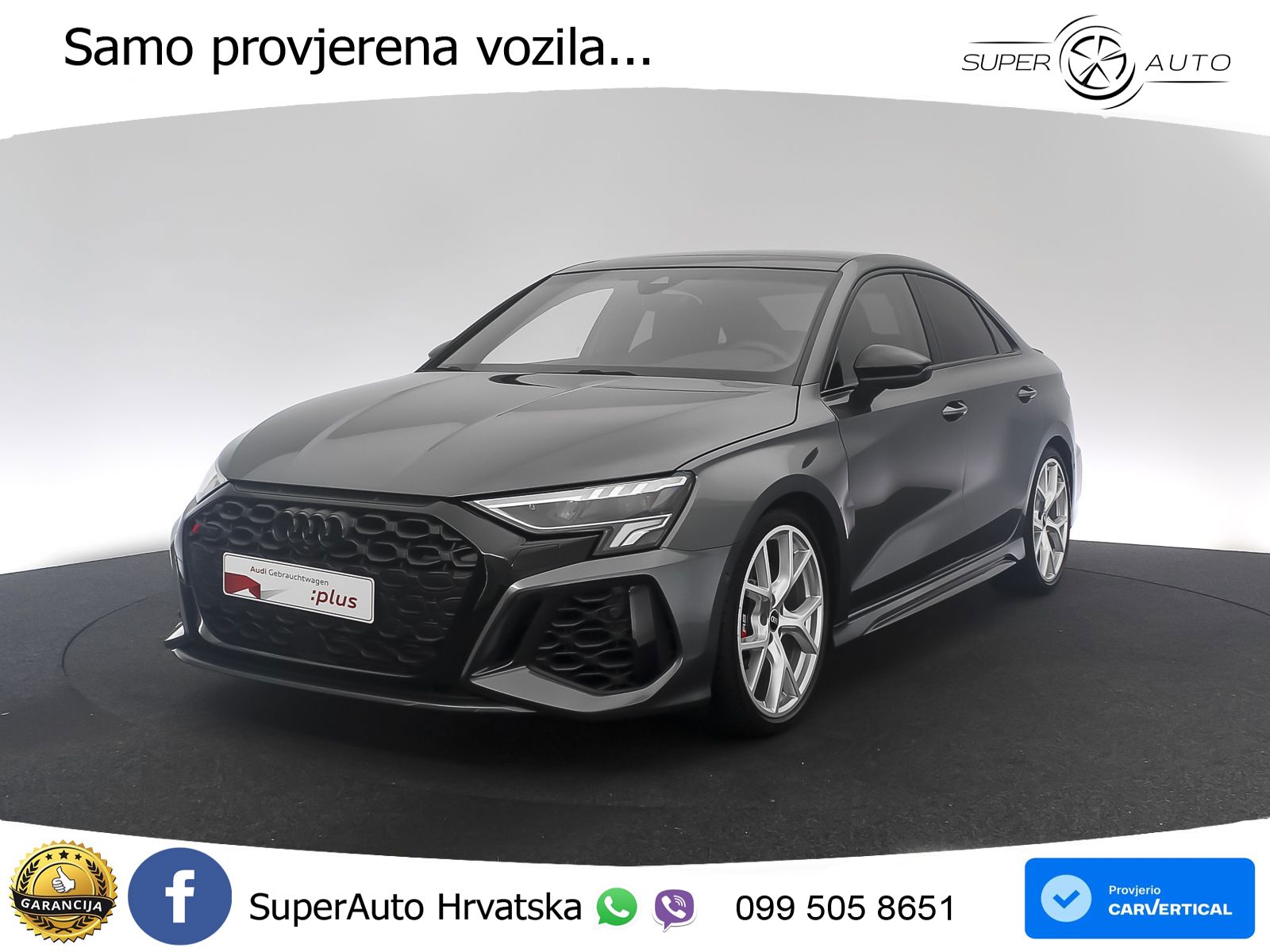 Audi RS3 Sedan 2.5 TFSI (400 KS) quattro S tronic LED+GR SJED+ACC