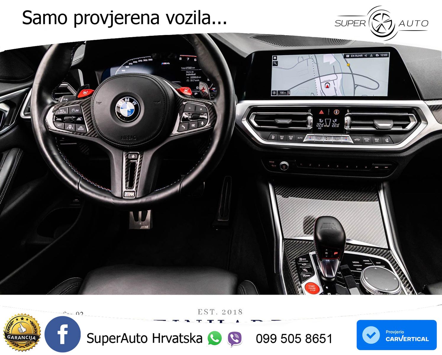 BMW M4 Competition 3.0 (510 KS) Steptronic LED+GR SJED+ACC