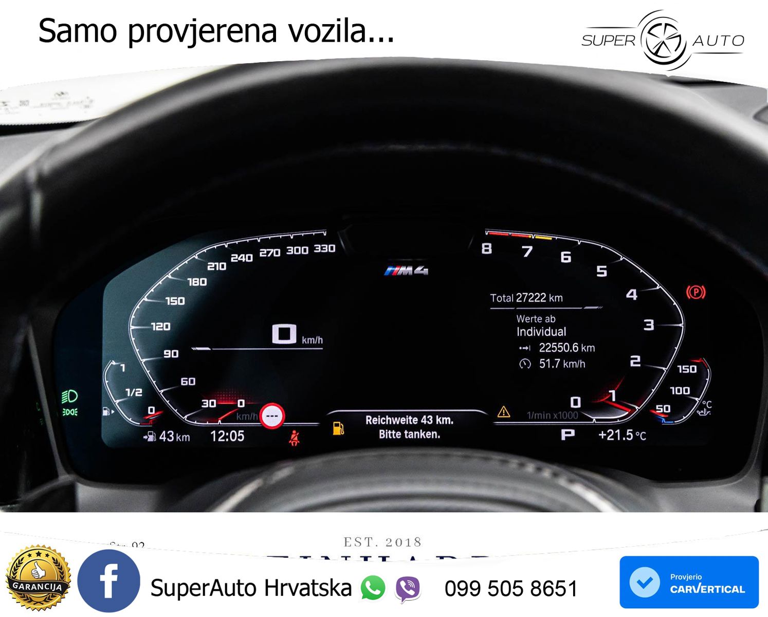 BMW M4 Competition 3.0 (510 KS) Steptronic LED+GR SJED+ACC