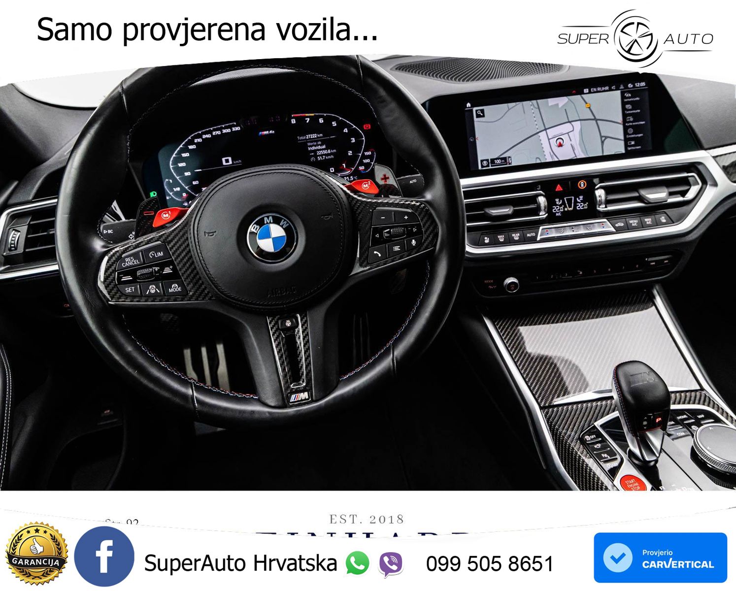 BMW M4 Competition 3.0 (510 KS) Steptronic LED+GR SJED+ACC