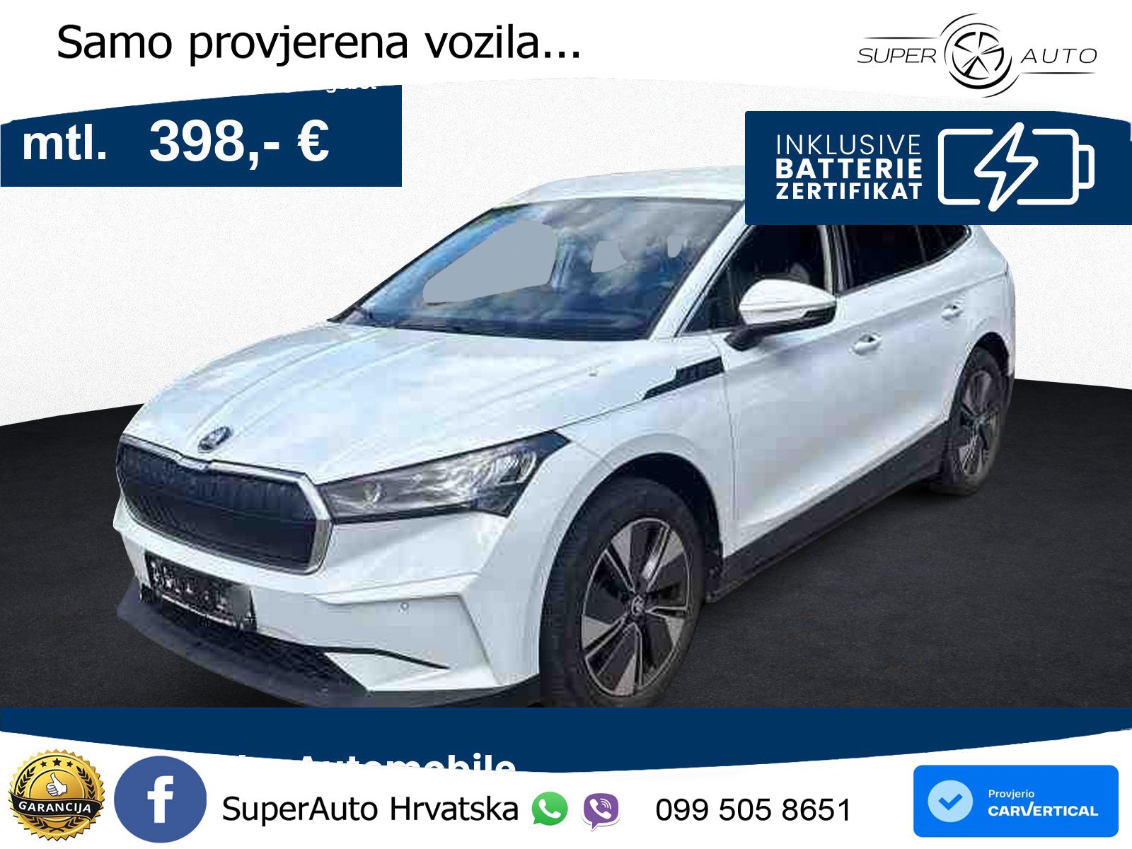 Škoda Enyaq iV 80 82 kWh (204 KS) LED+GR SJED+ACC