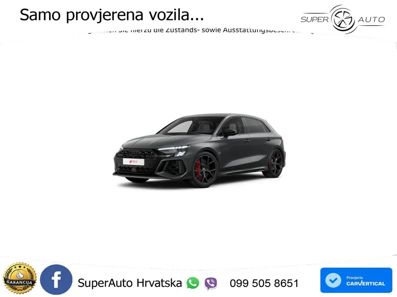 Audi RS3 Sportback 2.5 TFSI (400 KS) quattro S tronic LED+GR SJED+ACC