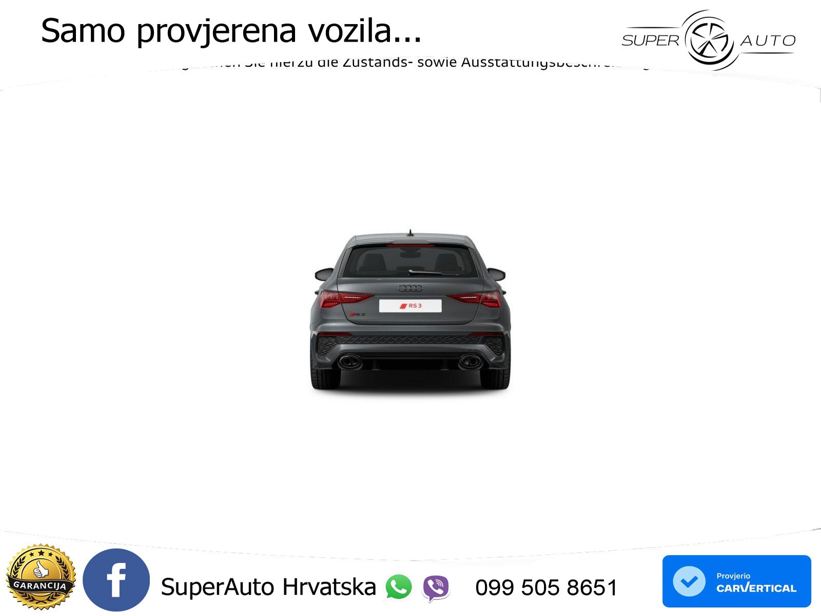Audi RS3 Sportback 2.5 TFSI (400 KS) quattro S tronic LED+GR SJED+ACC