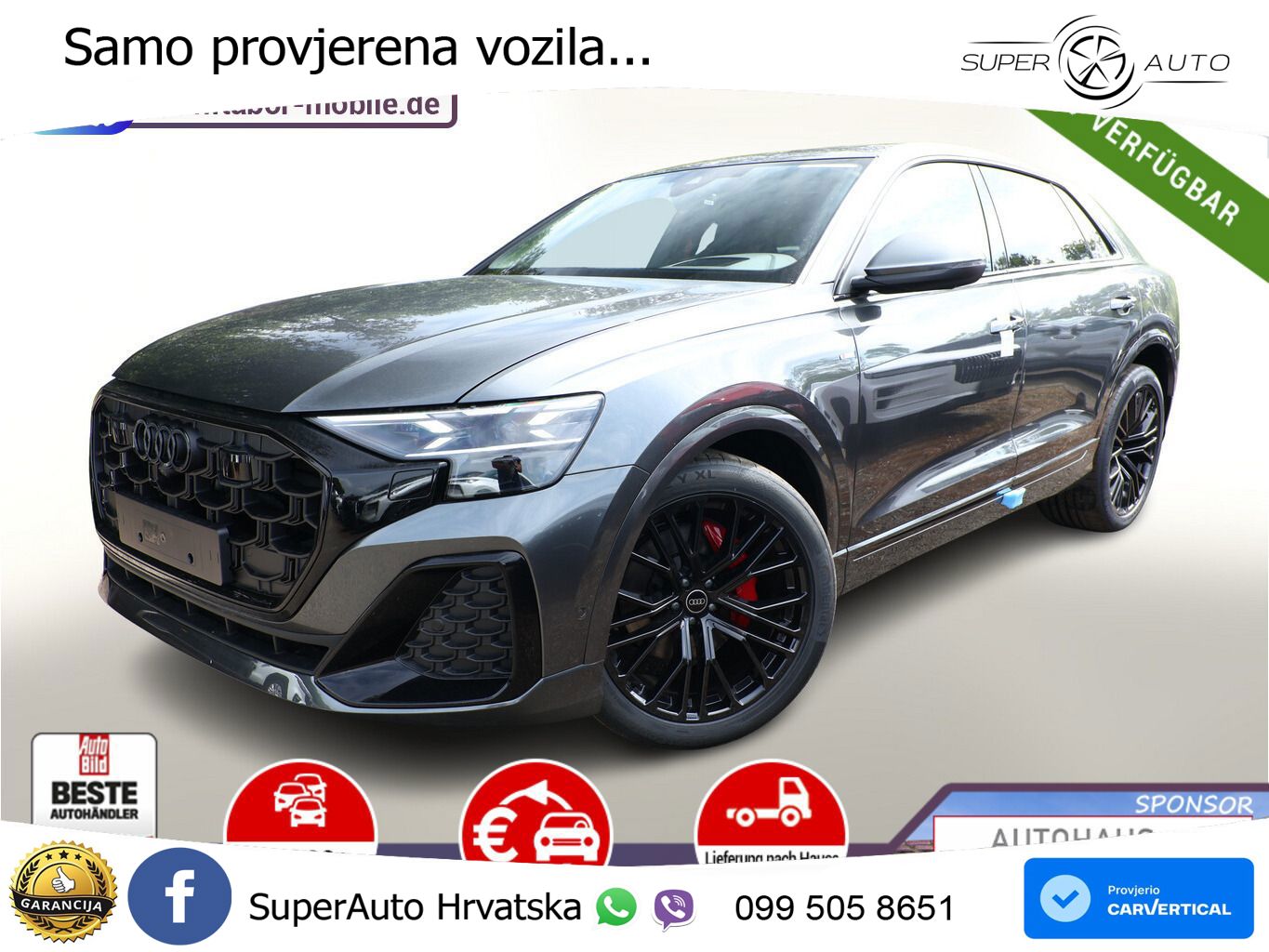 Audi Q8 50 TDI V6 (286 KS) quattro Tiptronic LED+GR SJED+ACC