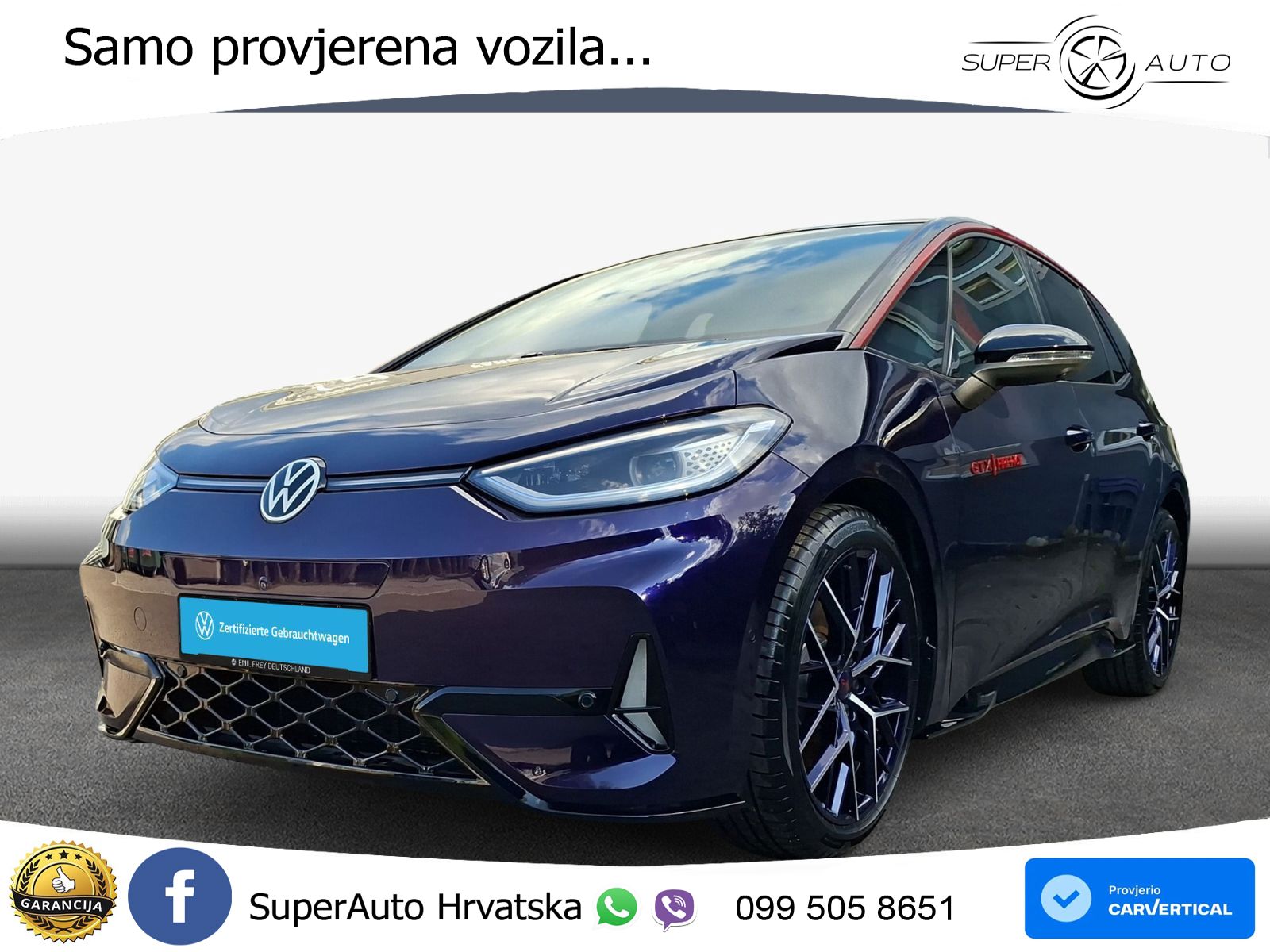 Volkswagen ID.3 GTX Performance 84 kWh (326 KS) LED+GR SJED+ACC
