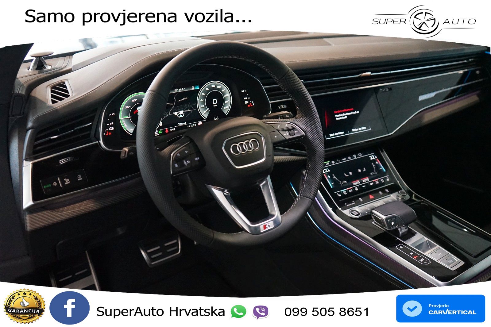 Audi Q8 60 TFSIe V6 (490 KS) quattro Tiptronic LED+GR SJED+ACC
