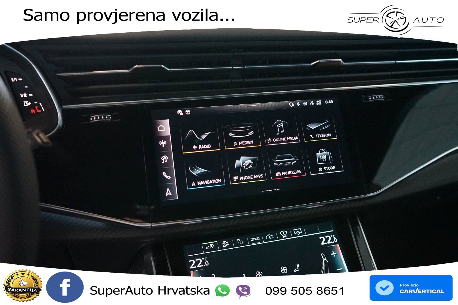 Audi Q8 60 TFSIe V6 (490 KS) quattro Tiptronic LED+GR SJED+ACC