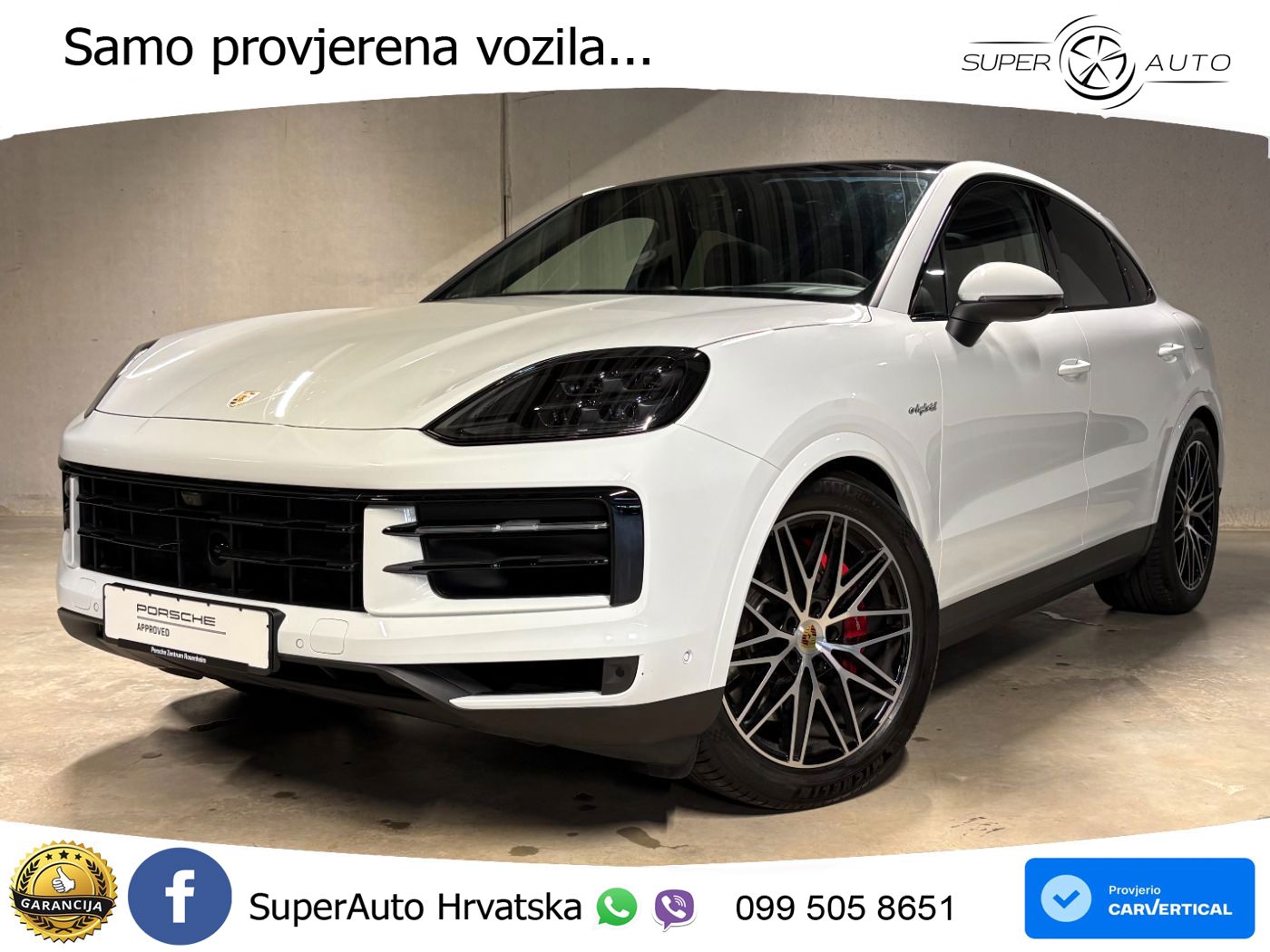 Porsche Cayenne Coupe S 3.0 V6 (519 KS) E-Hybrid Tiptronic S LED+GR SJED+ACC