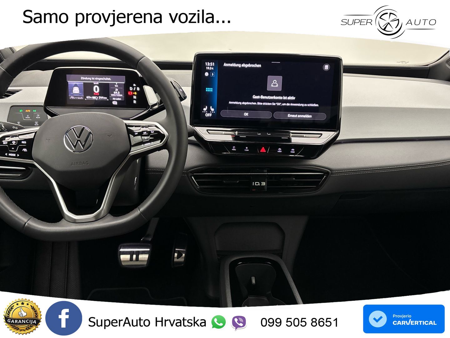Volkswagen ID.3 Pro 62 kWh (204 KS) LED+GR SJED+ACC