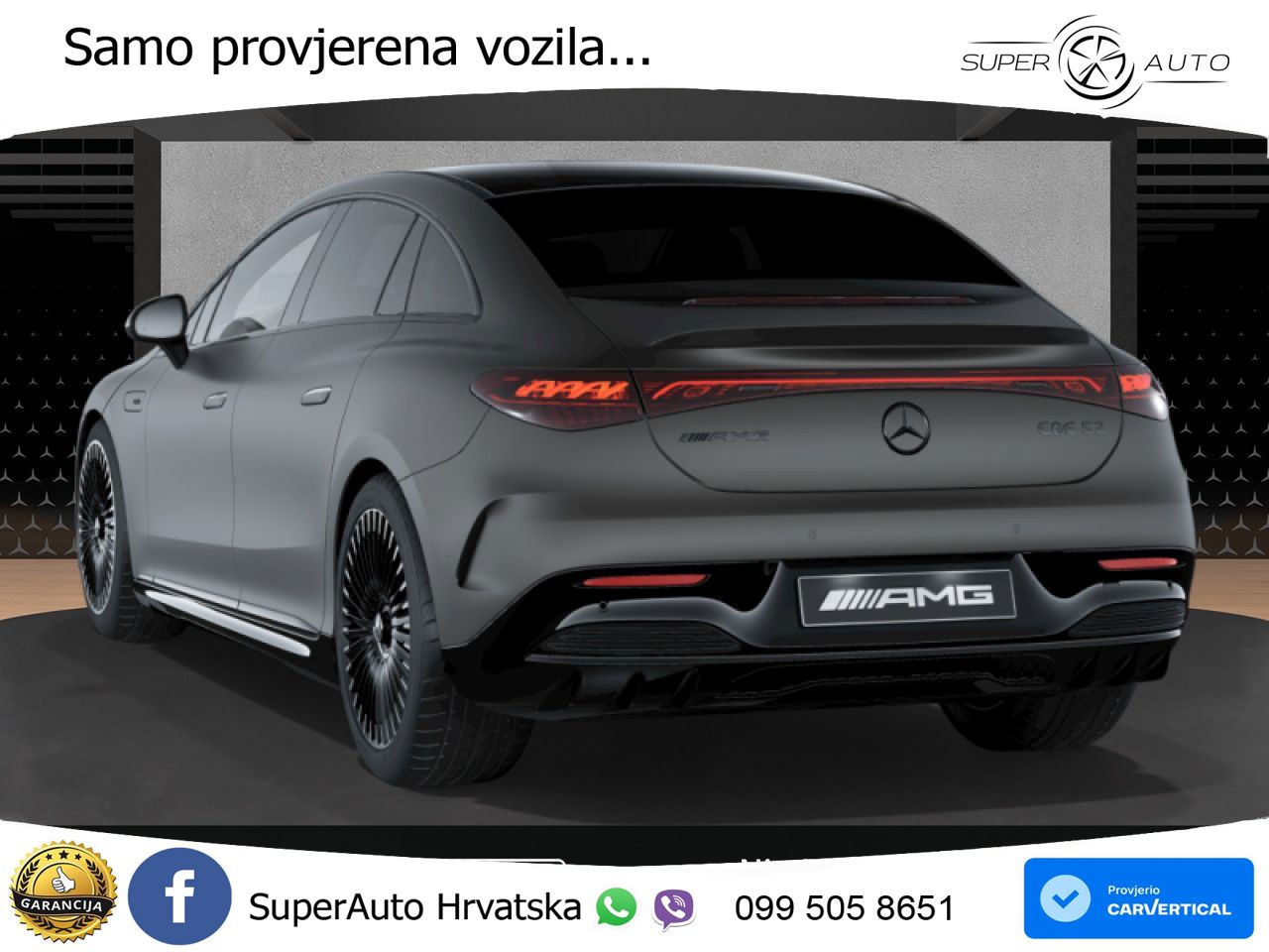 Mercedes EQE AMG 53 100 kWh (625 KS) 4MATIC+ ZRAČNI+ACC+GR SJED+KAM+PANO