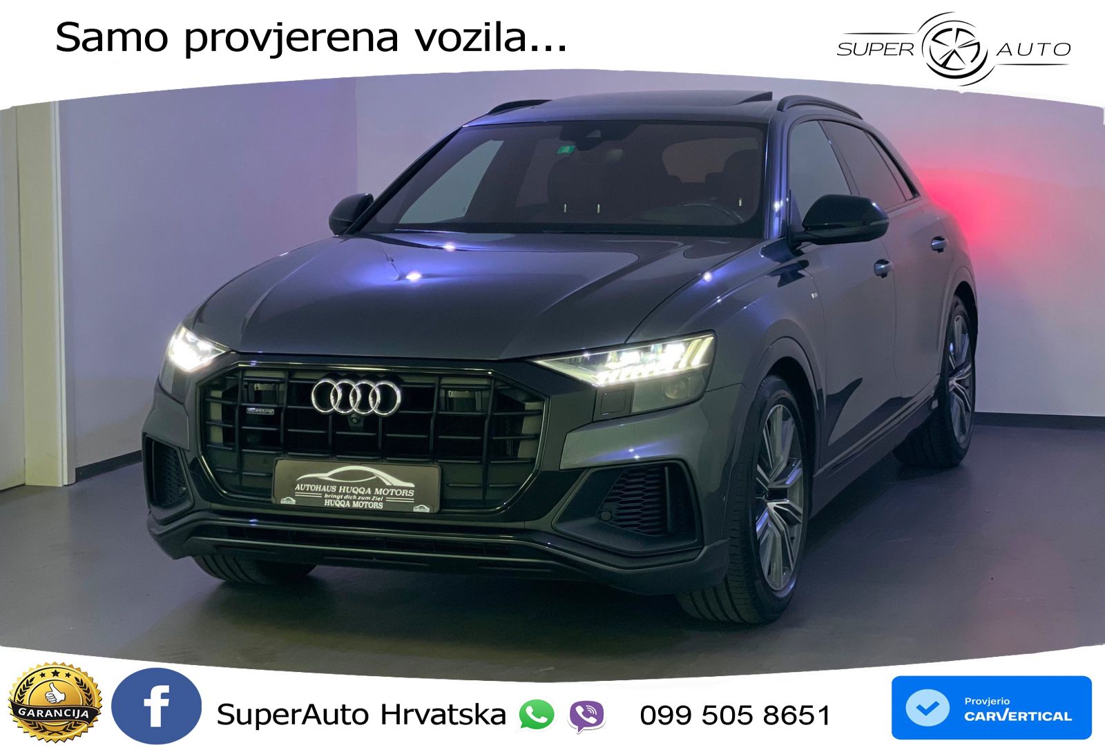 Audi Q8 50 TDI V6 (286 KS) quattro Tiptronic S line LED+GR SJED+ACC