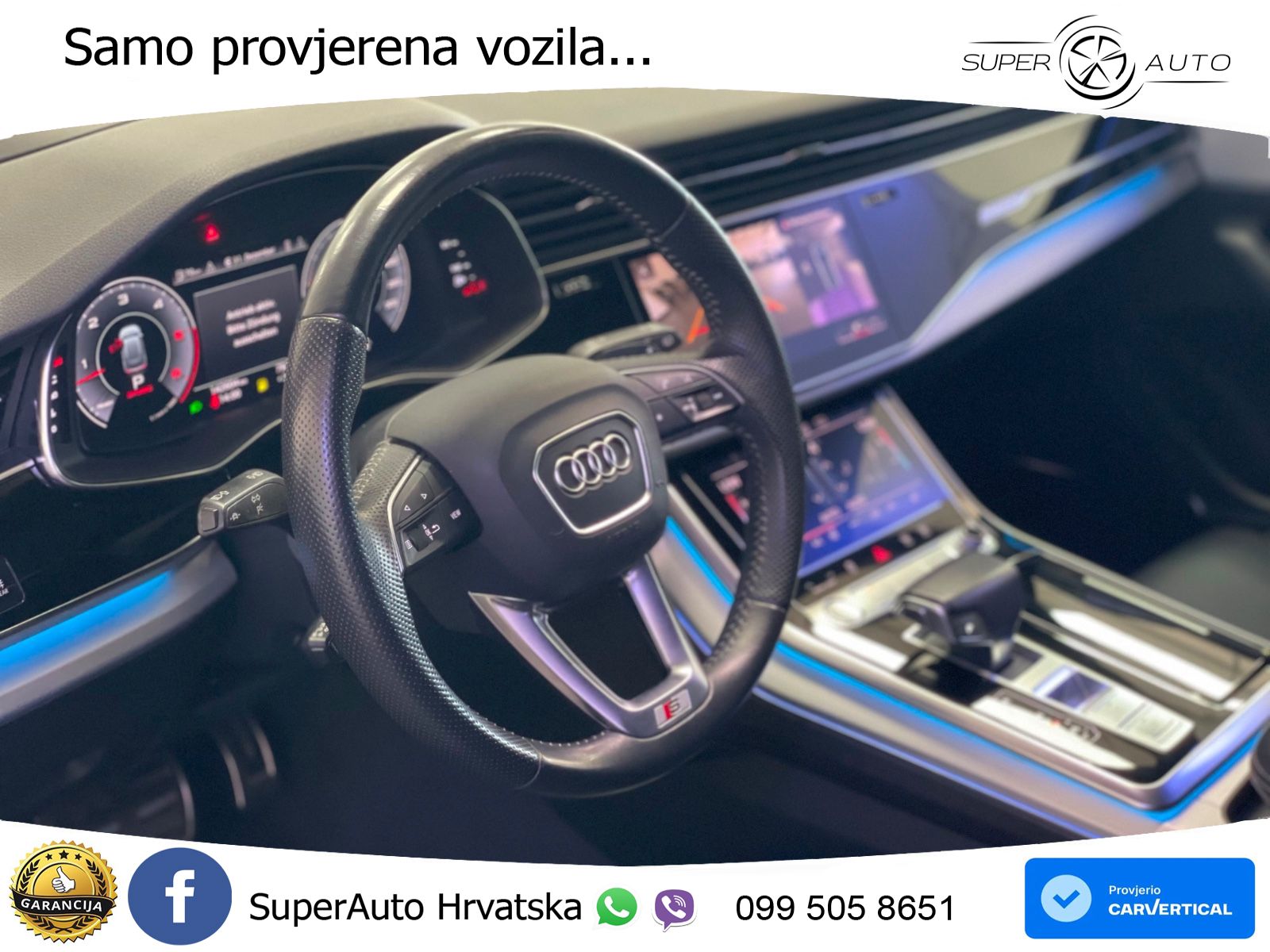 Audi Q8 50 TDI V6 (286 KS) quattro Tiptronic S line LED+GR SJED+ACC