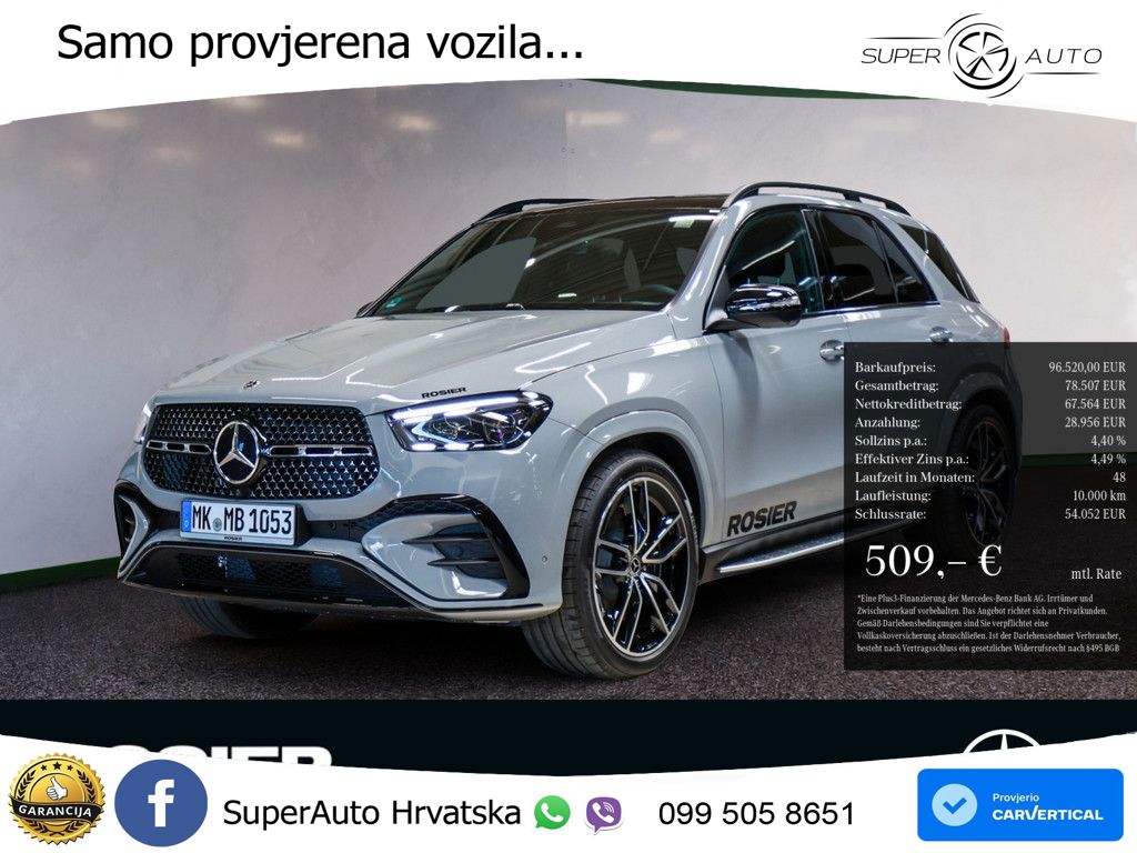 Mercedes GLE 450d (367 KS) EQ Boost 4MATIC 9G-TRONIC AMG LED+GR SJED+ACC