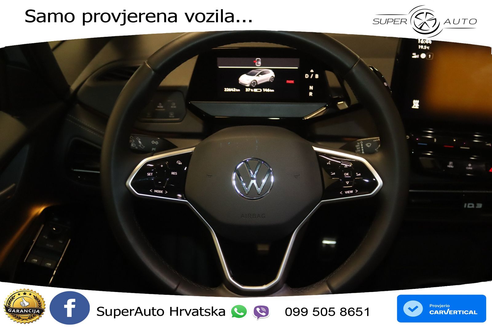 Volkswagen ID.3 Pro 62 kWh (204 KS) LED+GR SJED+ACC