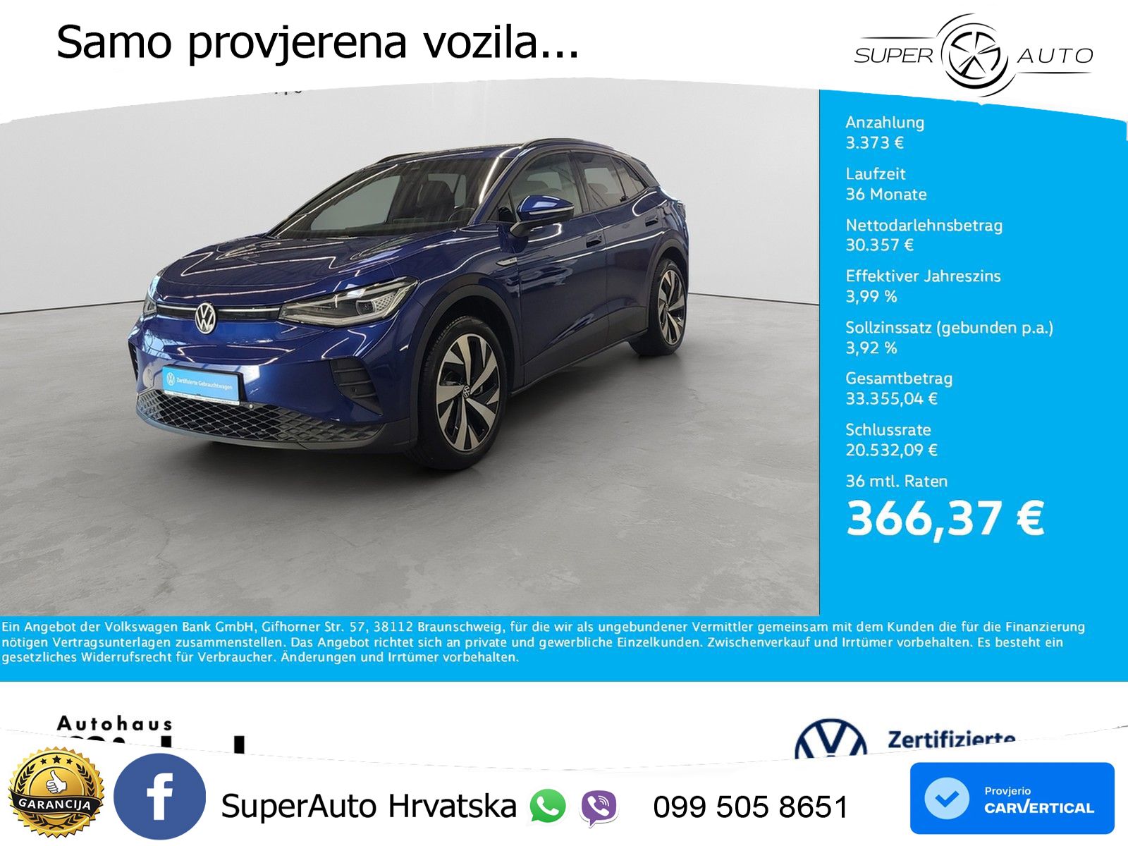 Volkswagen ID.4 Pro Performance 82 kWh (204 KS)