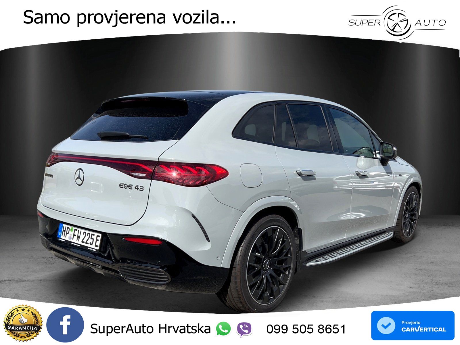 Mercedes EQE SUV AMG 43 100 kWh (476 KS) 4MATIC ZRAČNI+ACC+GR SJED+360+PANO