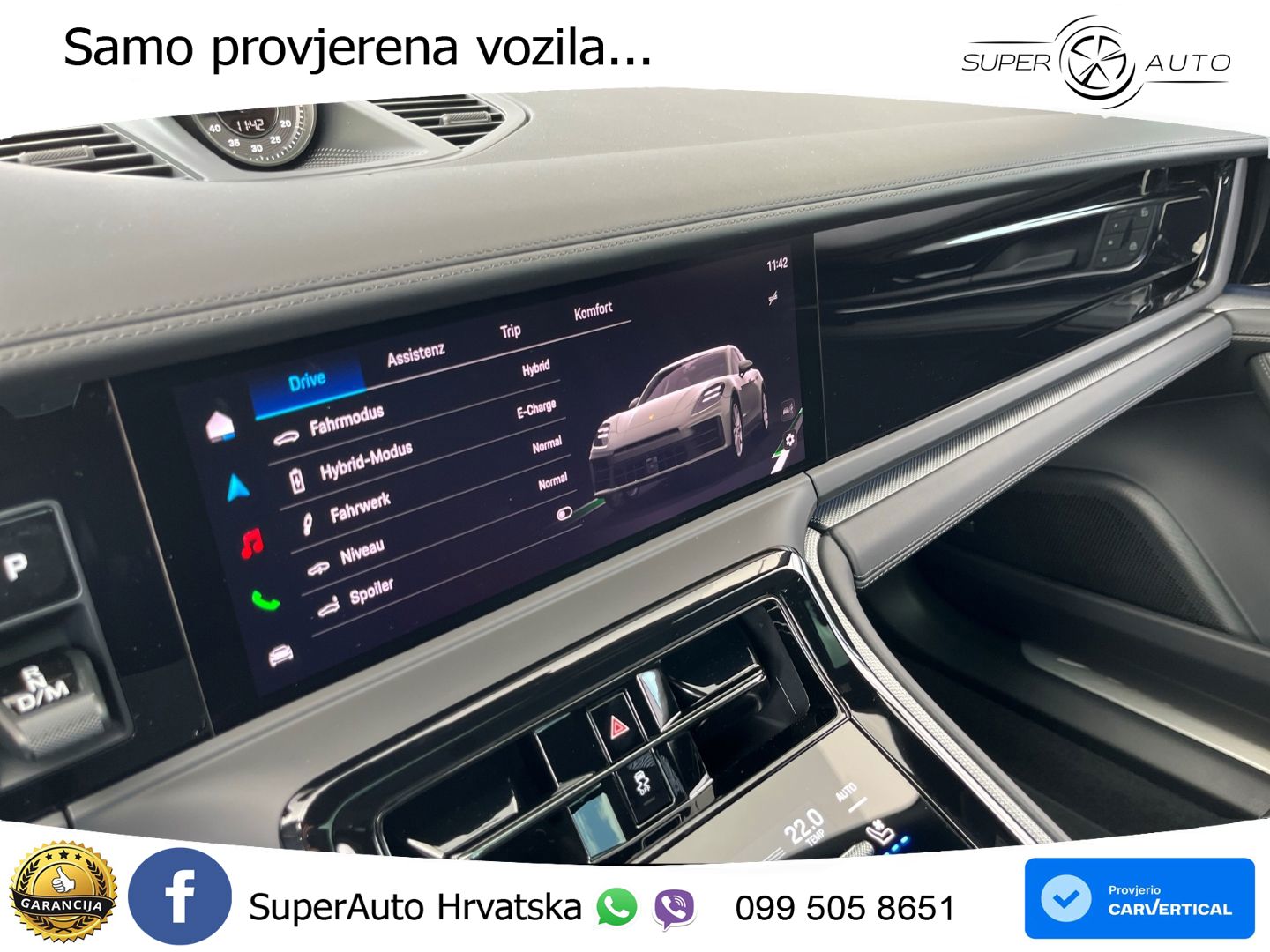 Porsche Panamera 4 2.9 V6 (470 KS) E-Hybrid PDK ACC+HEAD+4xGR SJED+360+PANO