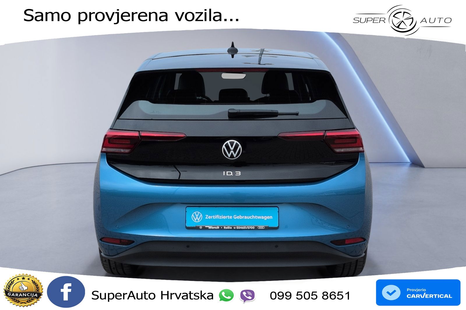 Volkswagen ID.3 Pure 55 kWh (170 KS) LED+GR SJED+ACC