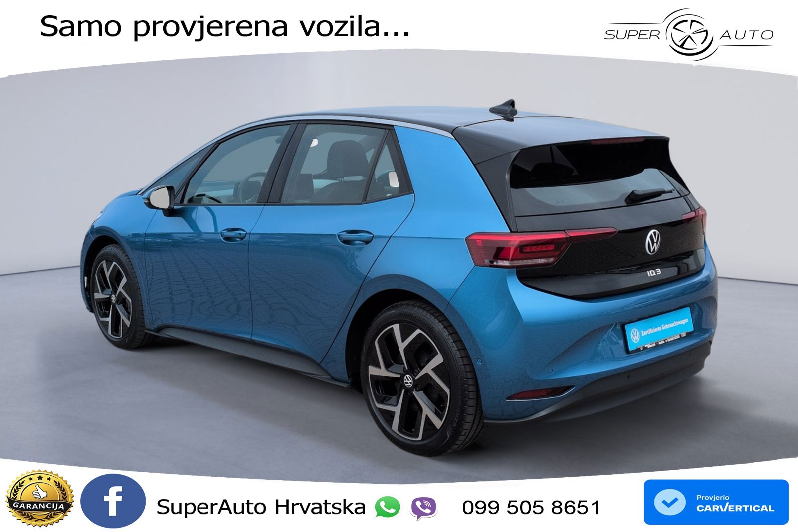 Volkswagen ID.3 Pure 55 kWh (170 KS) LED+GR SJED+ACC