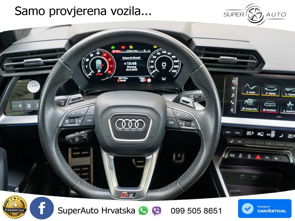 Audi RS3 Sportback 2.5 TFSI (400 KS) quattro S tronic LED+GR SJED+ACC