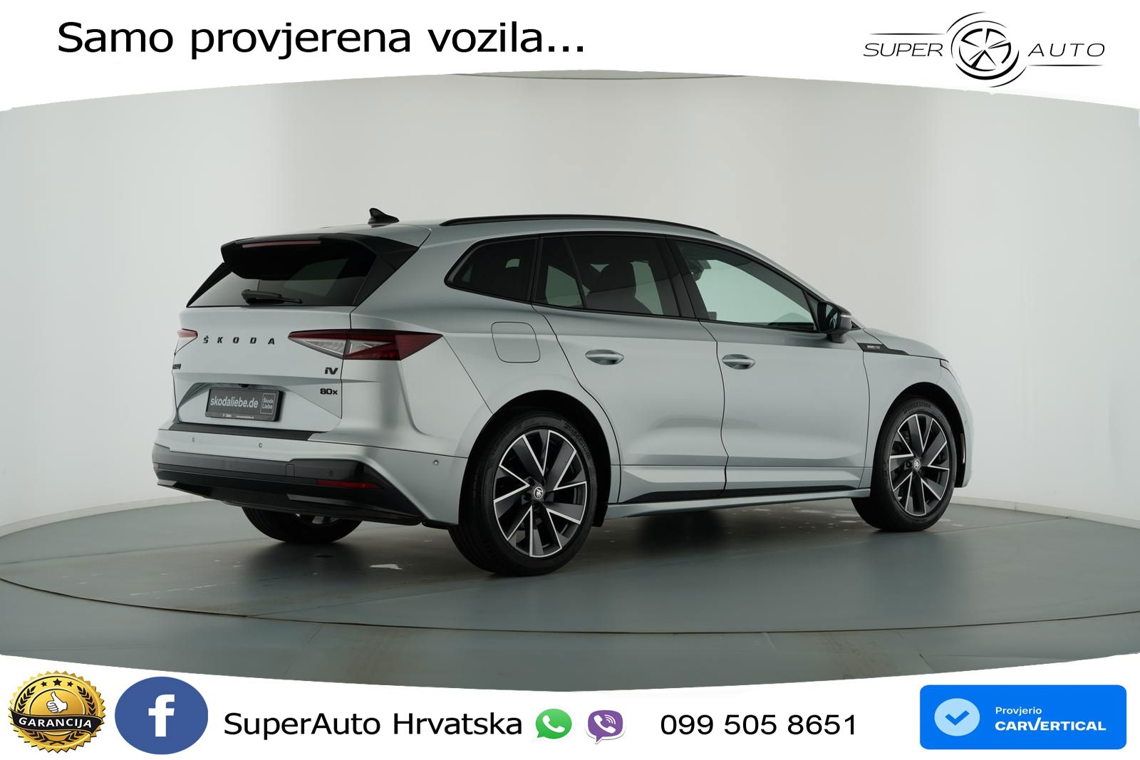 Škoda Enyaq iV 80x 82 kWh (265 KS) AWD SportLine LED+GR SJED+ACC