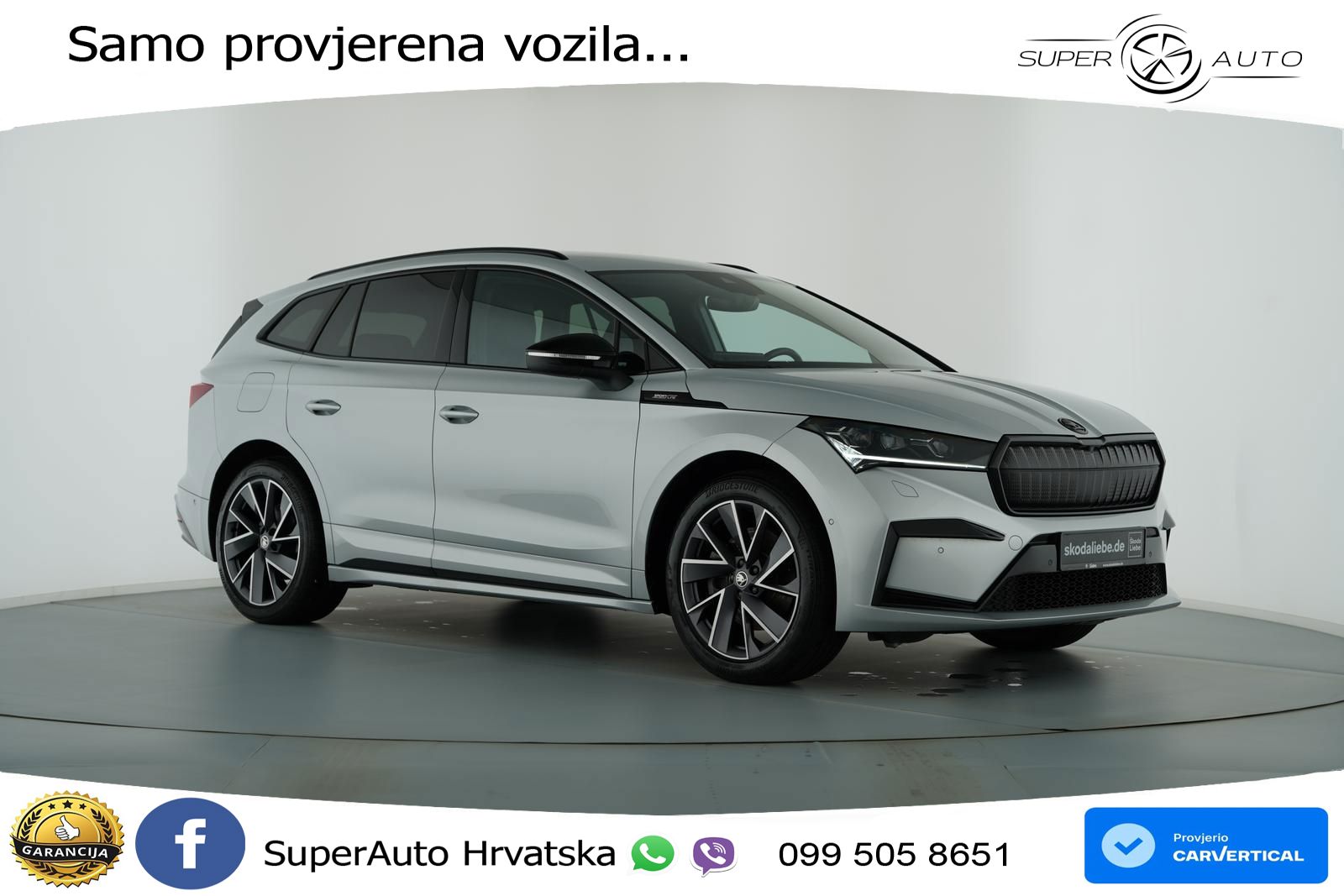 Škoda Enyaq iV 80x 82 kWh (265 KS) AWD SportLine LED+GR SJED+ACC