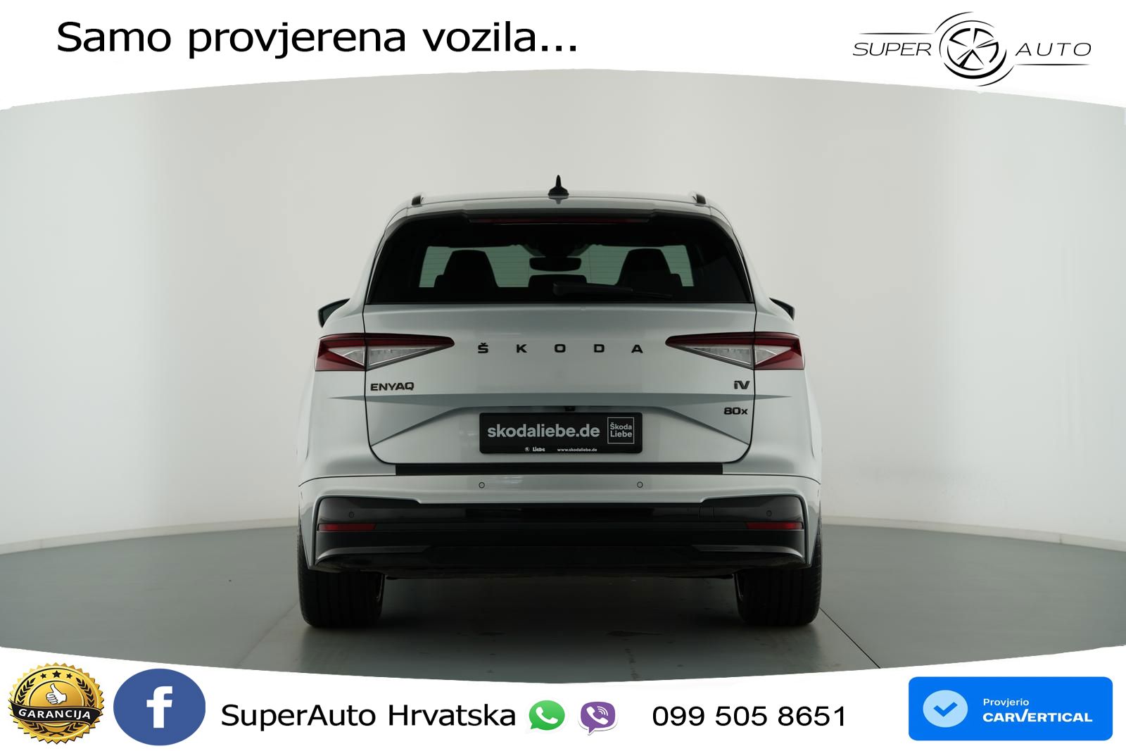 Škoda Enyaq iV 80x 82 kWh (265 KS) AWD SportLine LED+GR SJED+ACC