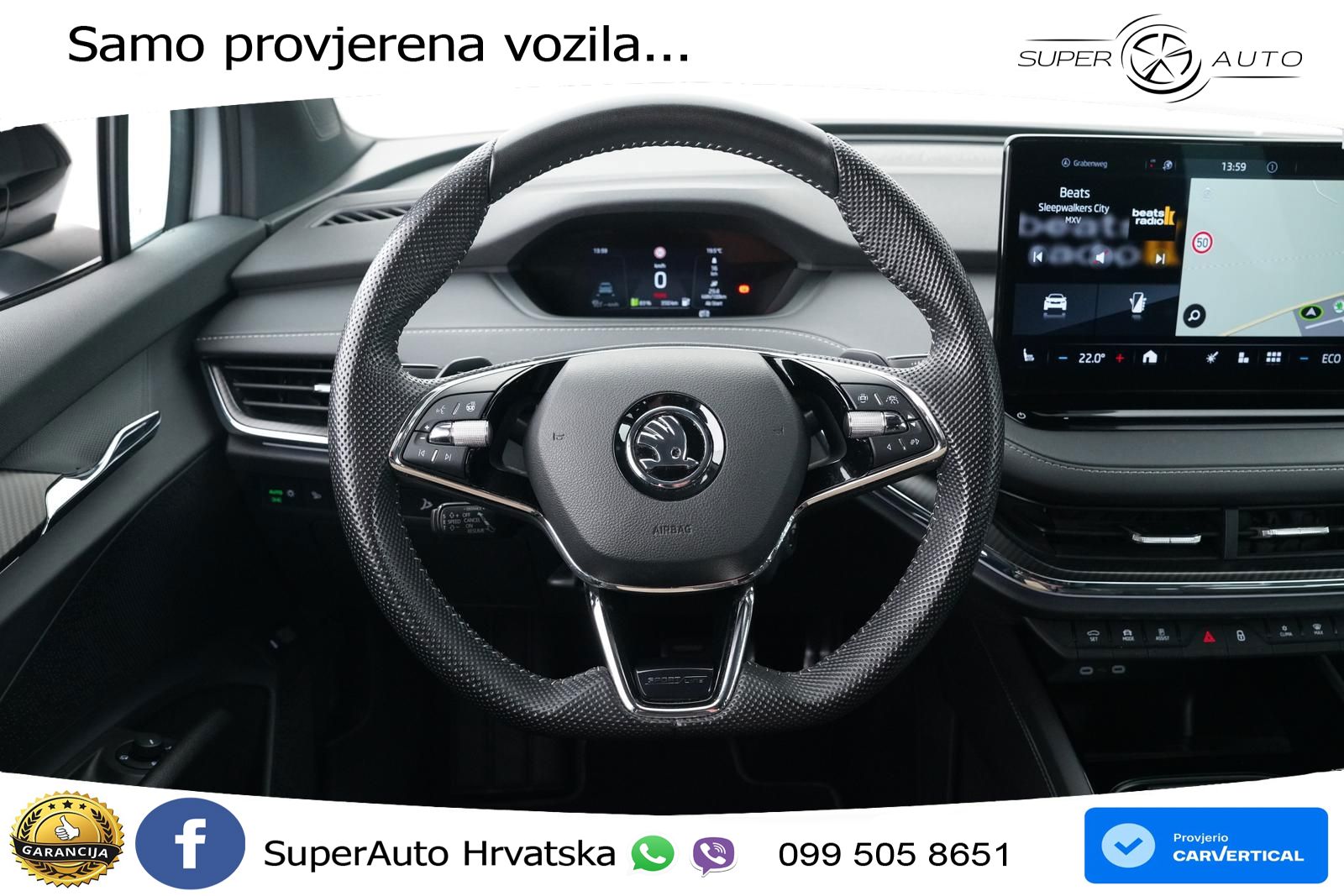 Škoda Enyaq iV 80x 82 kWh (265 KS) AWD SportLine LED+GR SJED+ACC