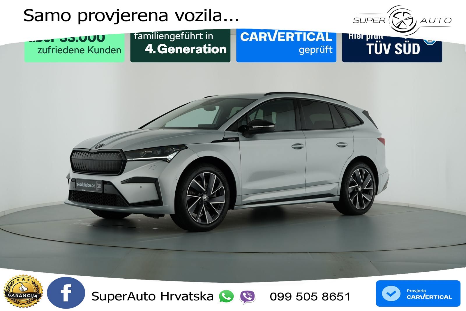 Škoda Enyaq iV 80x 82 kWh (265 KS) AWD SportLine LED+GR SJED+ACC