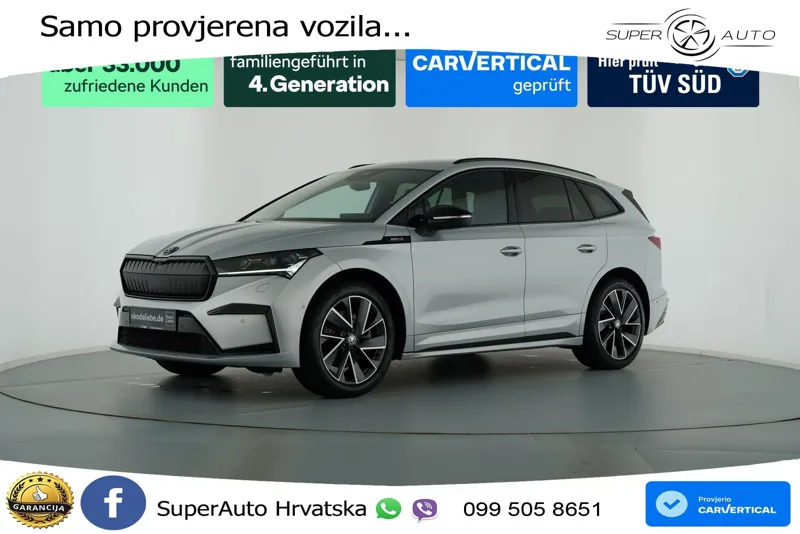 Škoda Enyaq iV 80x 82 kWh (265 KS) AWD SportLine LED+GR SJED+ACC