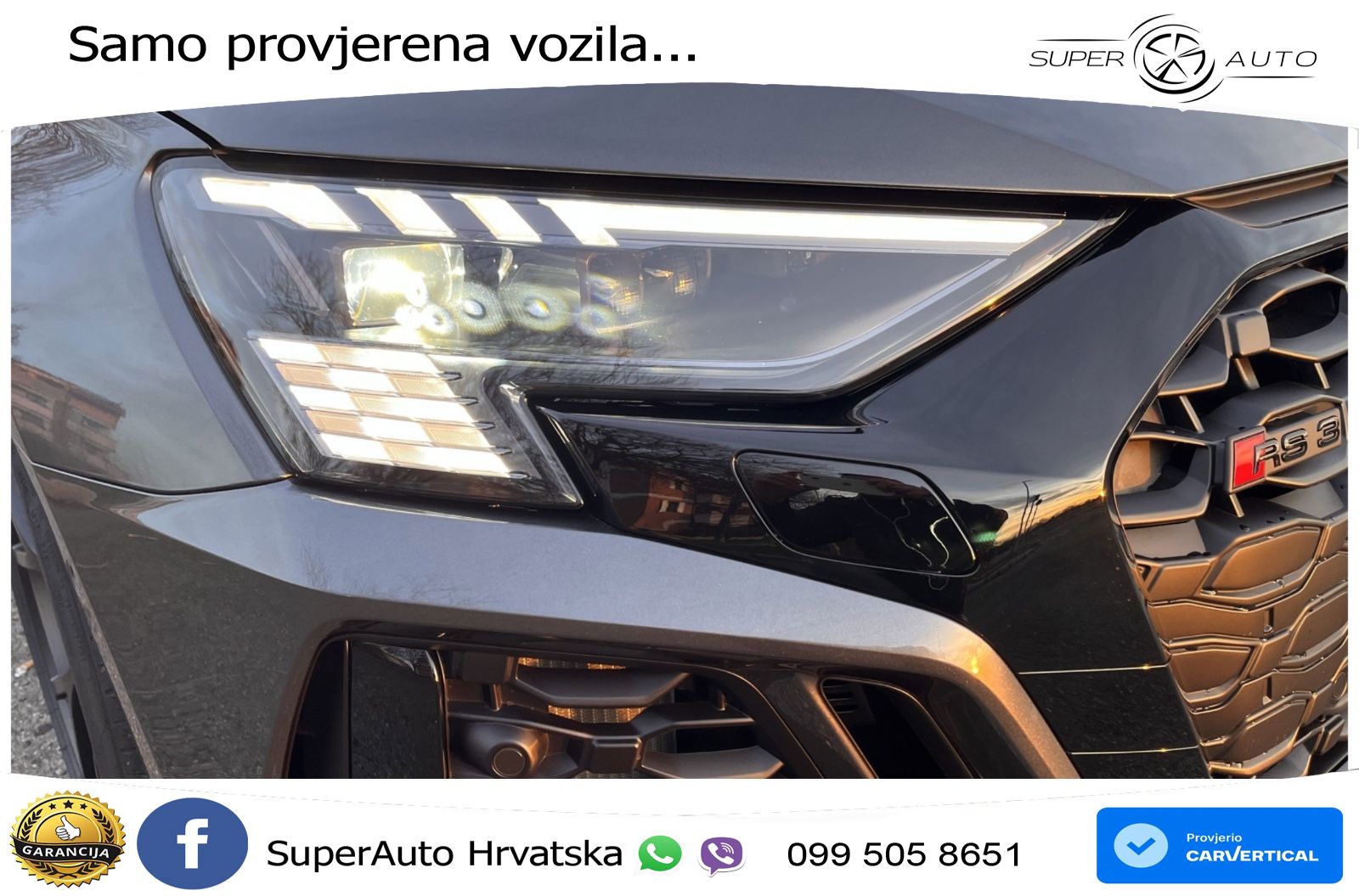 Audi RS3 Sedan 2.5 TFSI (400 KS) quattro S tronic LED+GR SJED+ACC