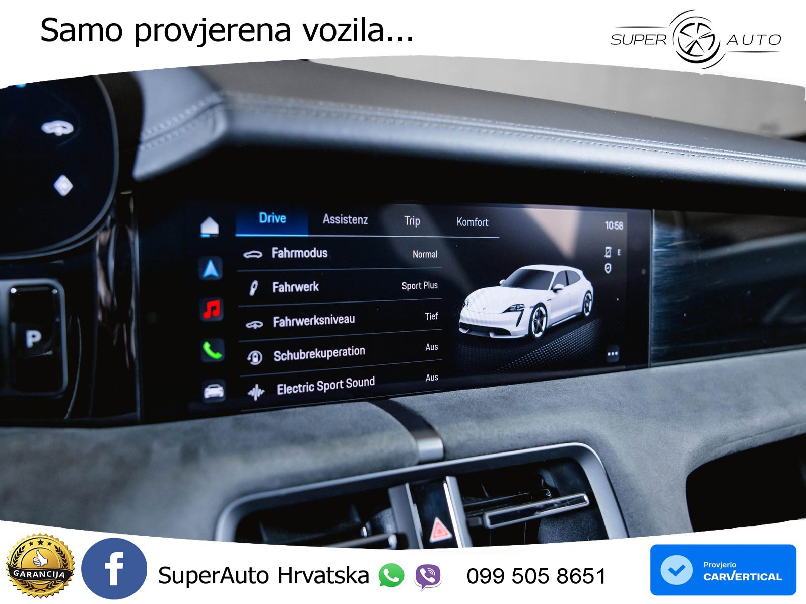 Porsche Taycan Sport Turismo GTS Performance Plus 93.4 kWh (598 KS)