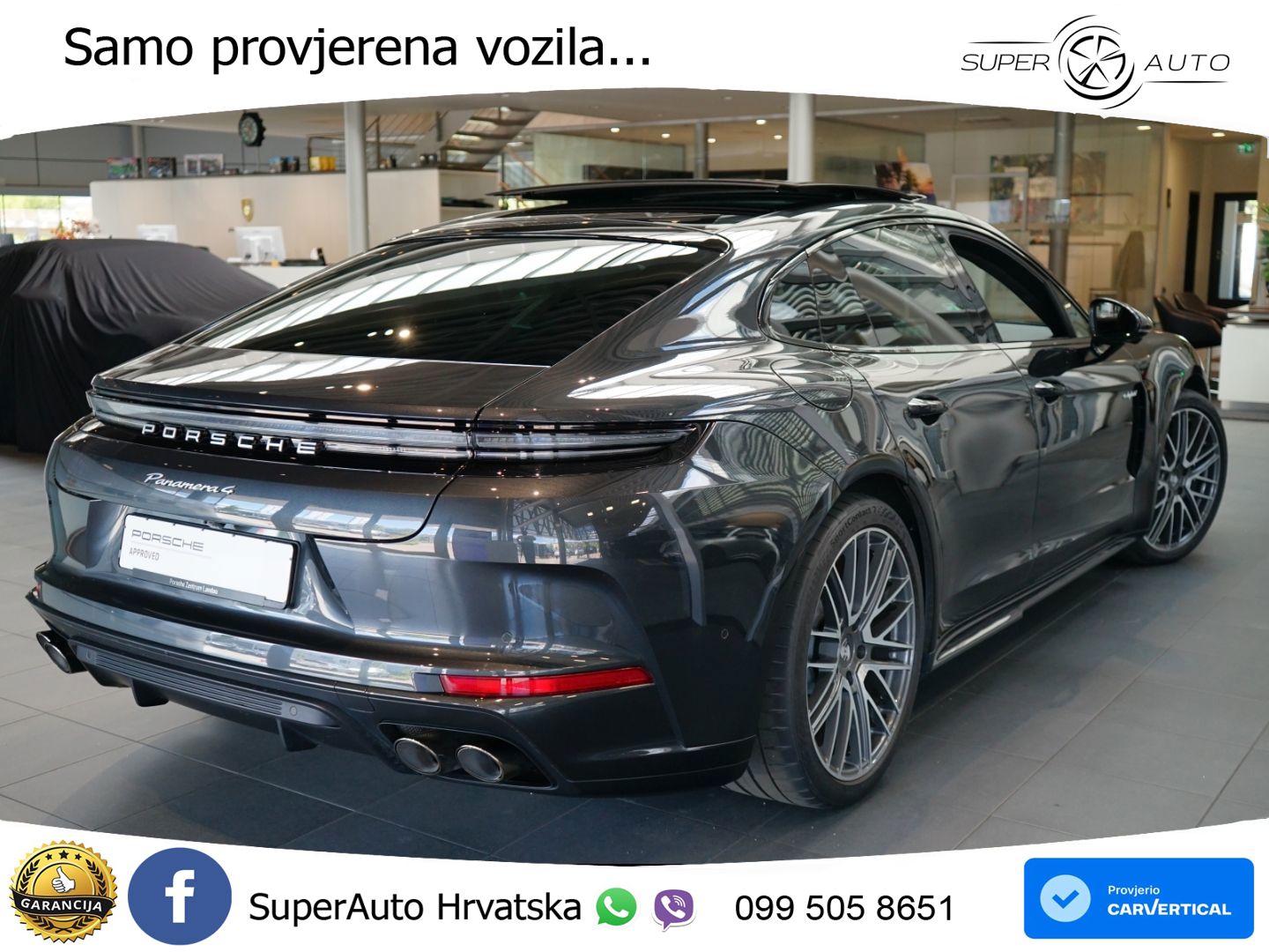 Porsche Panamera 4 2.9 V6 (470 KS) E-Hybrid PDK ACC+HEAD+4xGR SJED+360+PANO