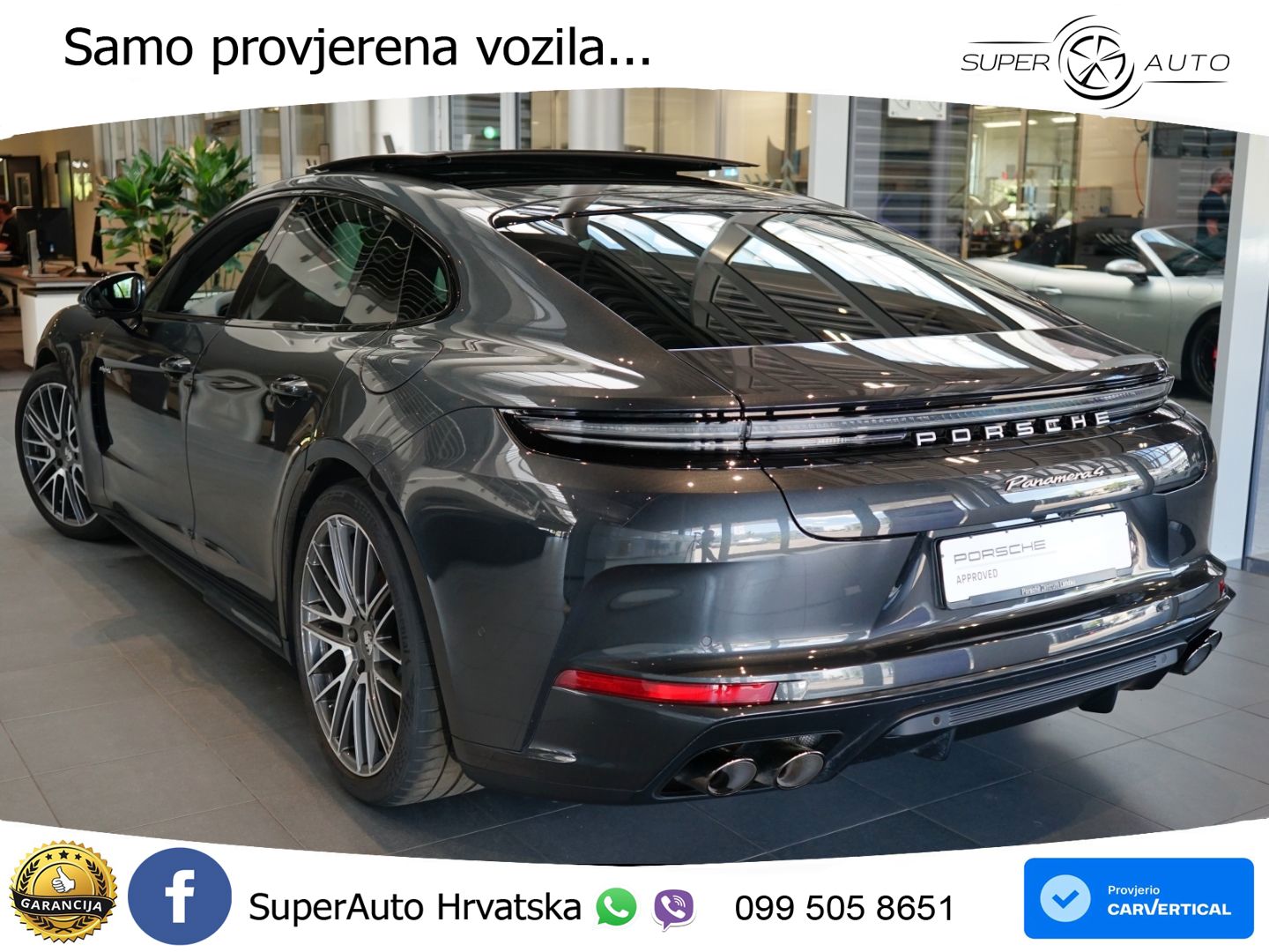 Porsche Panamera 4 2.9 V6 (470 KS) E-Hybrid PDK ACC+HEAD+4xGR SJED+360+PANO