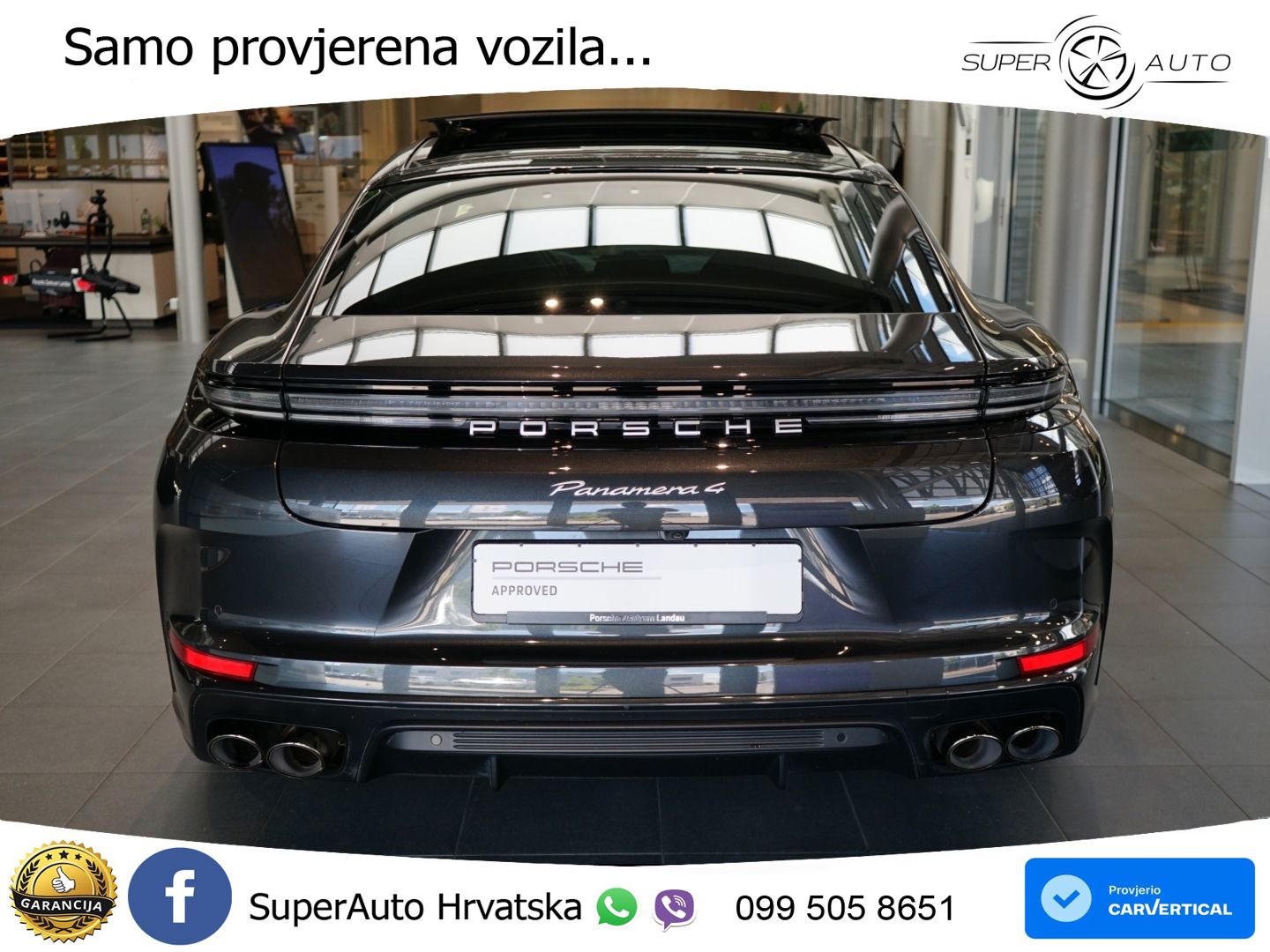 Porsche Panamera 4 2.9 V6 (470 KS) E-Hybrid PDK ACC+HEAD+4xGR SJED+360+PANO