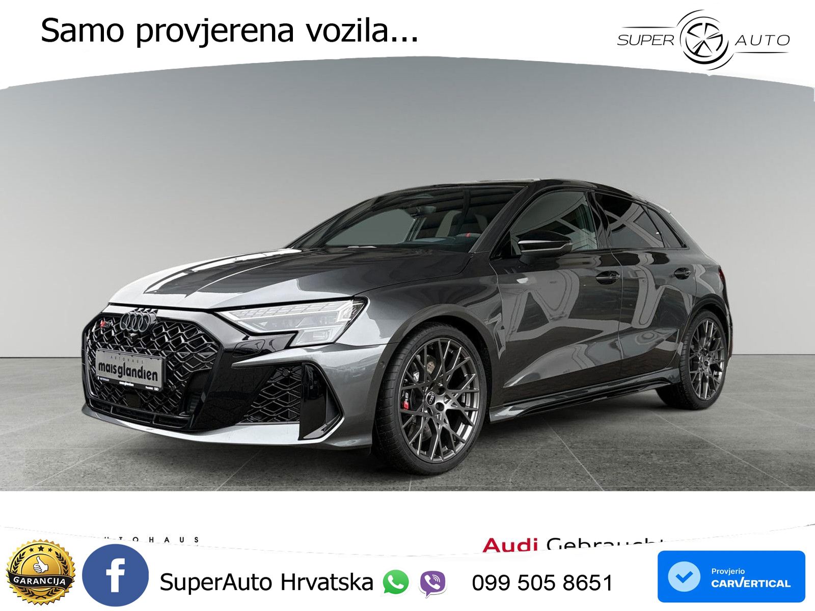 Audi RS3 Sportback 2.5 TFSI (400 KS) quattro S tronic LED+GR SJED+ACC